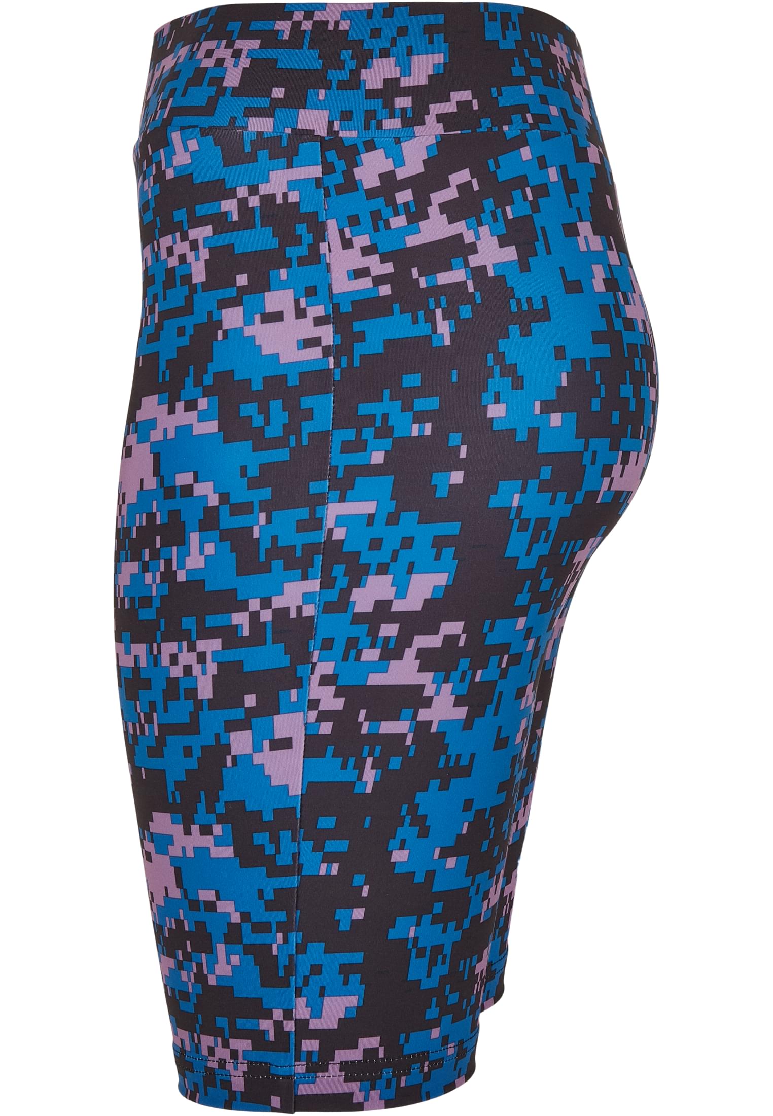 Ladies High Waist Camo Tech Cycle Shorts | digital duskviolet camo