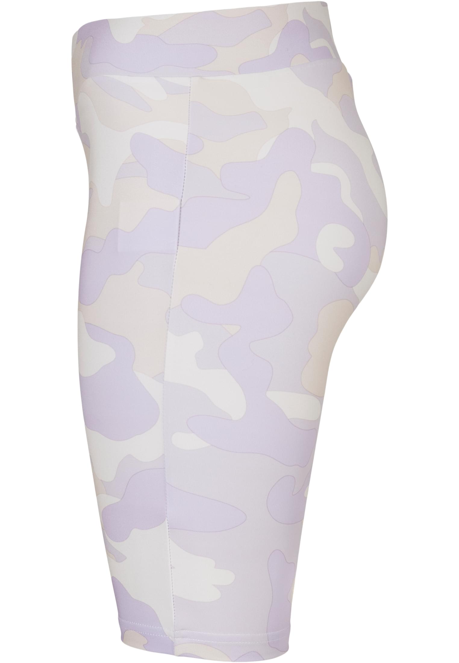 Ladies High Waist Camo Tech Cycle Shorts | lilaccamo