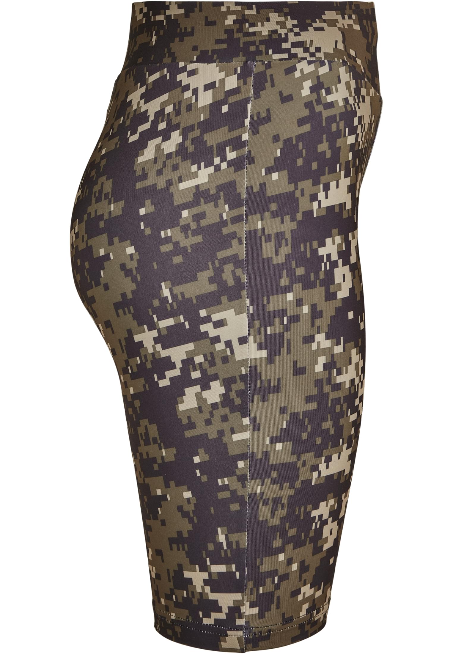 Ladies High Waist Camo Tech Cycle Shorts | wood digital camo