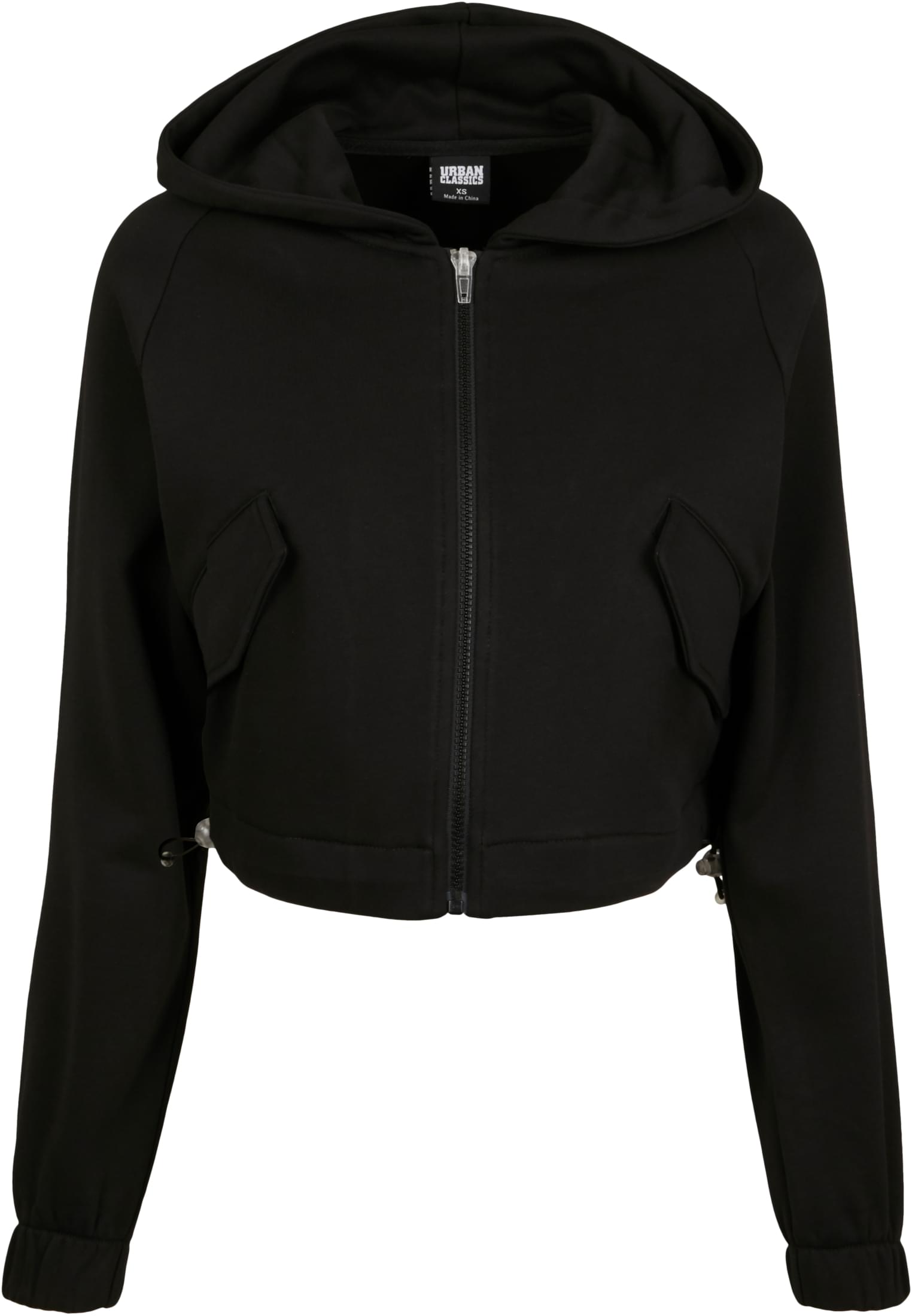 Ladies Short Worker Zip Hoody | black