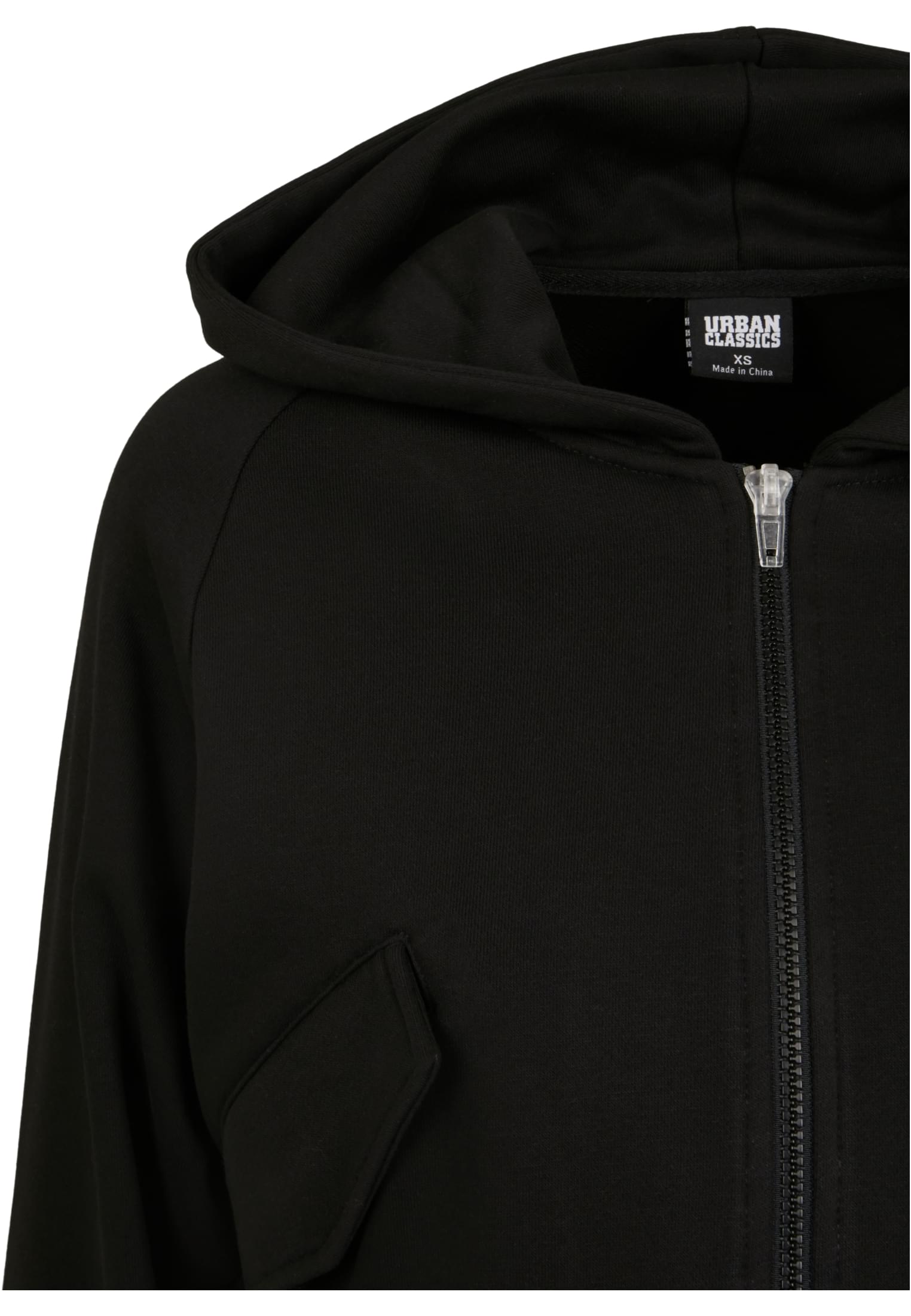 Ladies Short Worker Zip Hoody | black