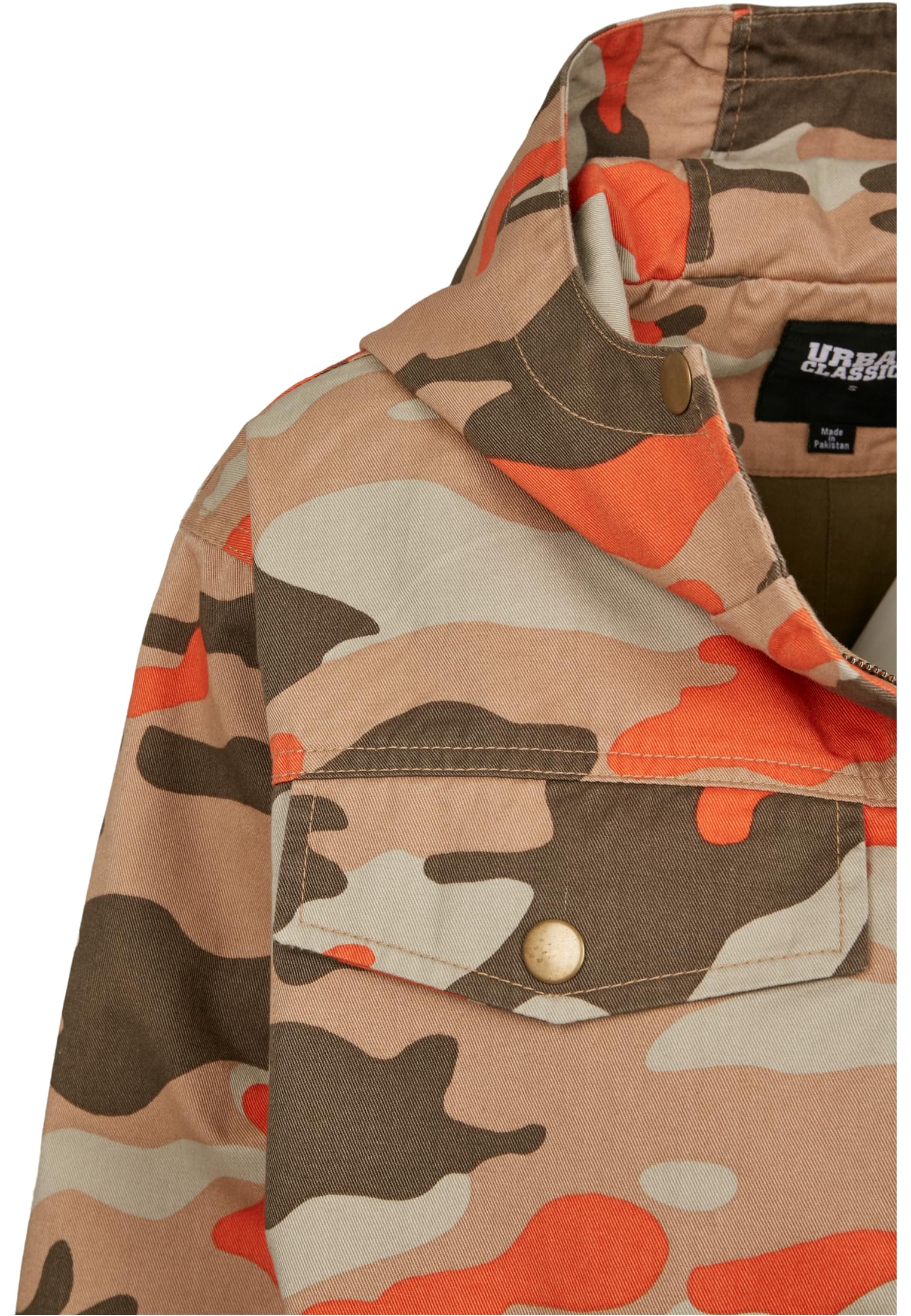 Ladies Oversized Camo Parka Jacket | brick camo