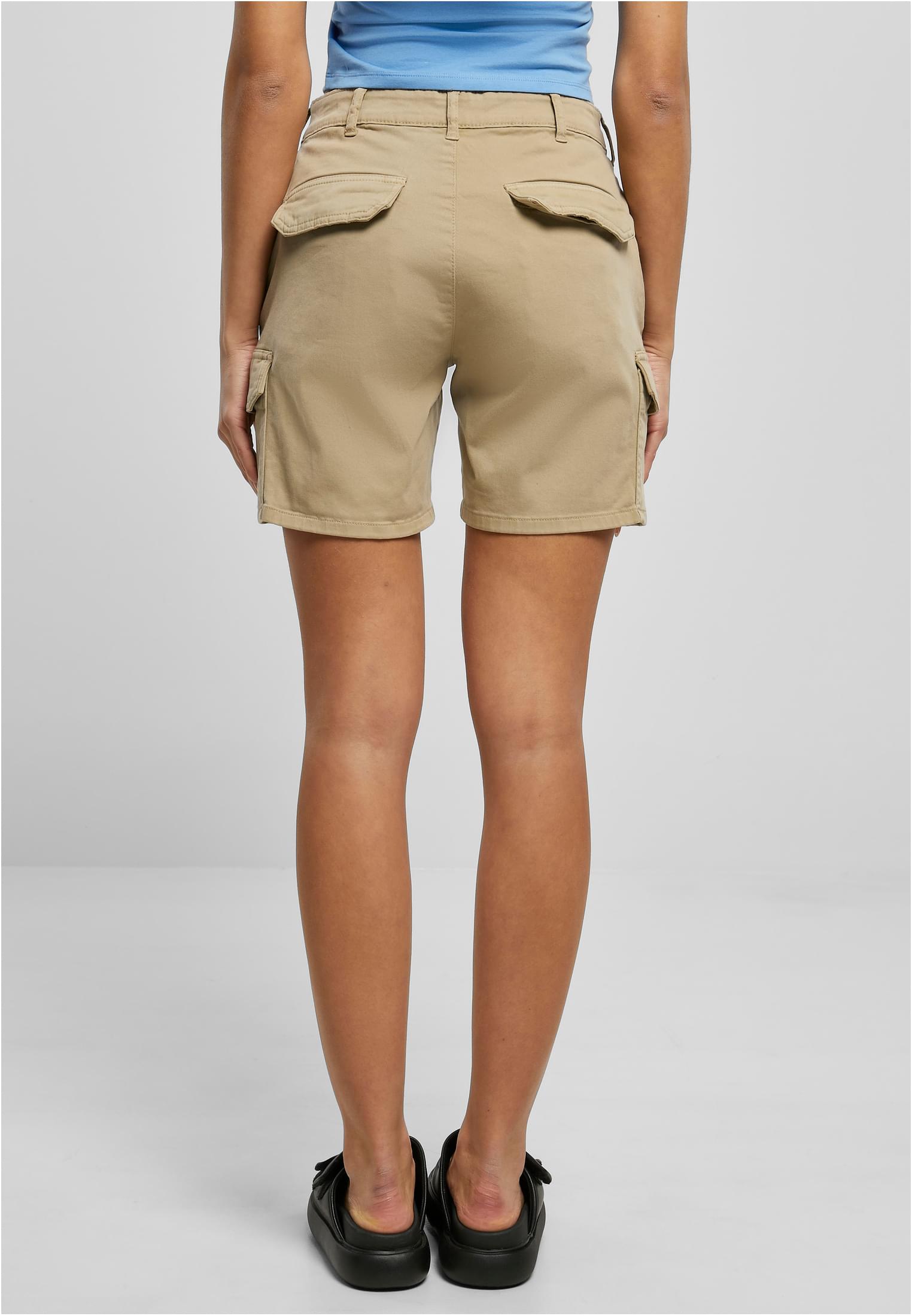 Ladies High Waist Cargo Shorts | unionbeige