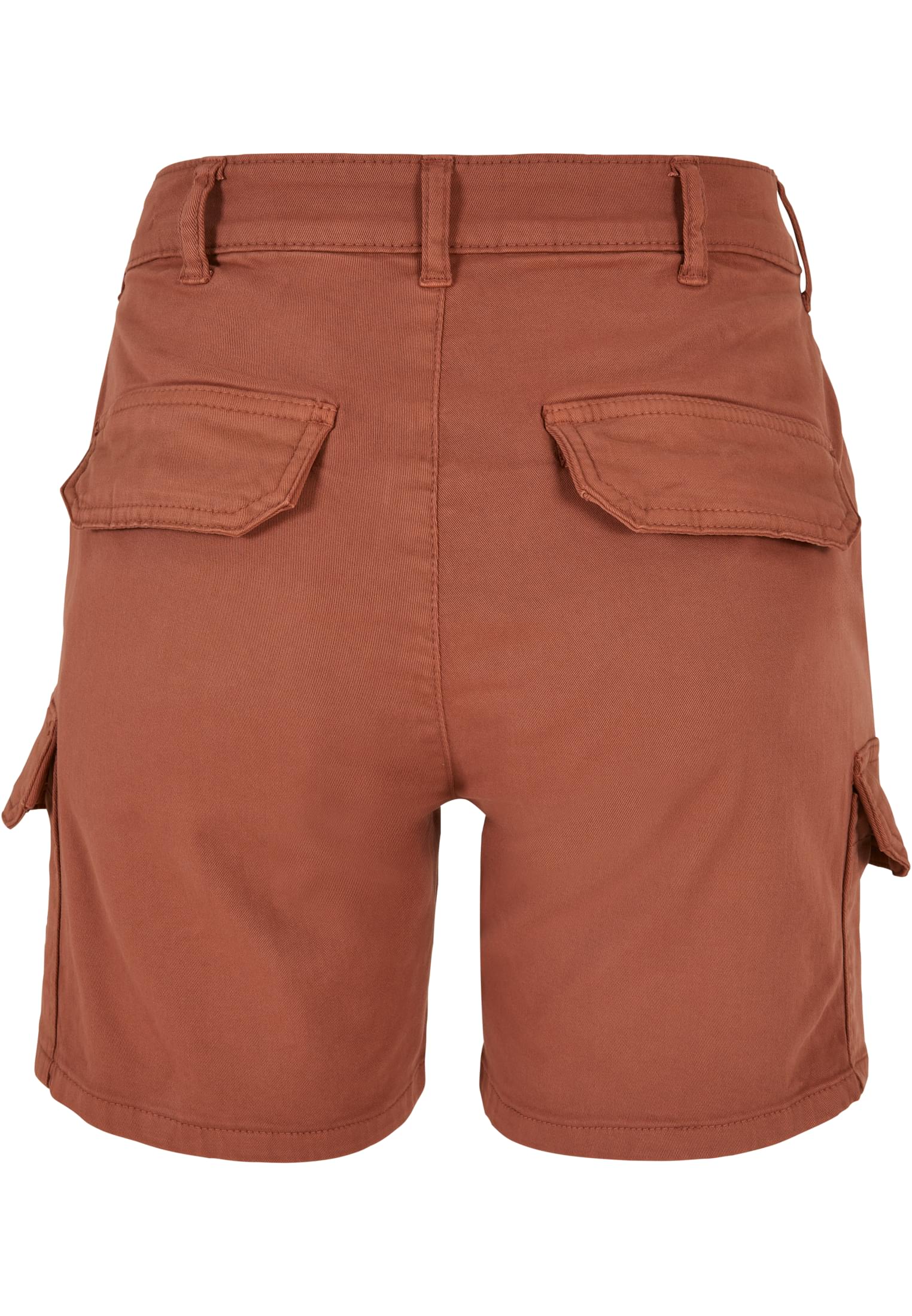 Ladies High Waist Cargo Shorts | terracotta