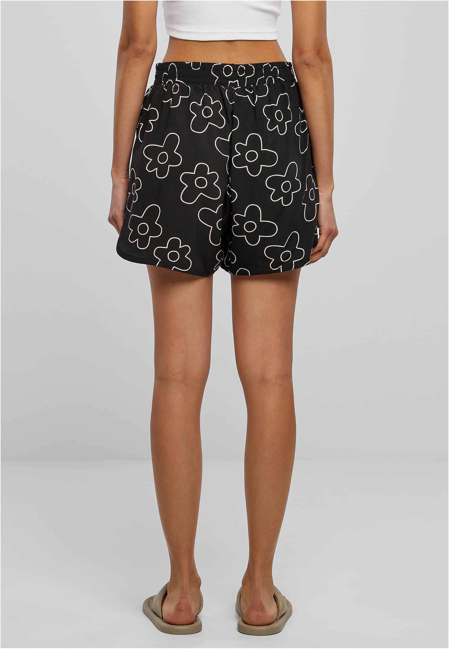 Ladies AOP Viscose Resort Shorts | blackflower