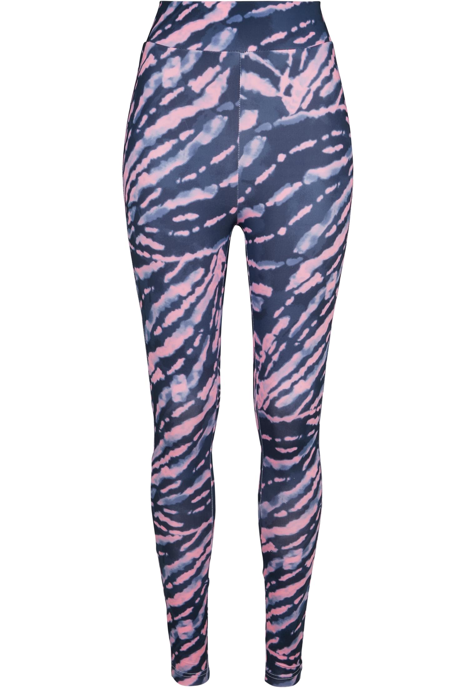 Ladies High Waist Tie Dye Leggings | darkshadow/pink