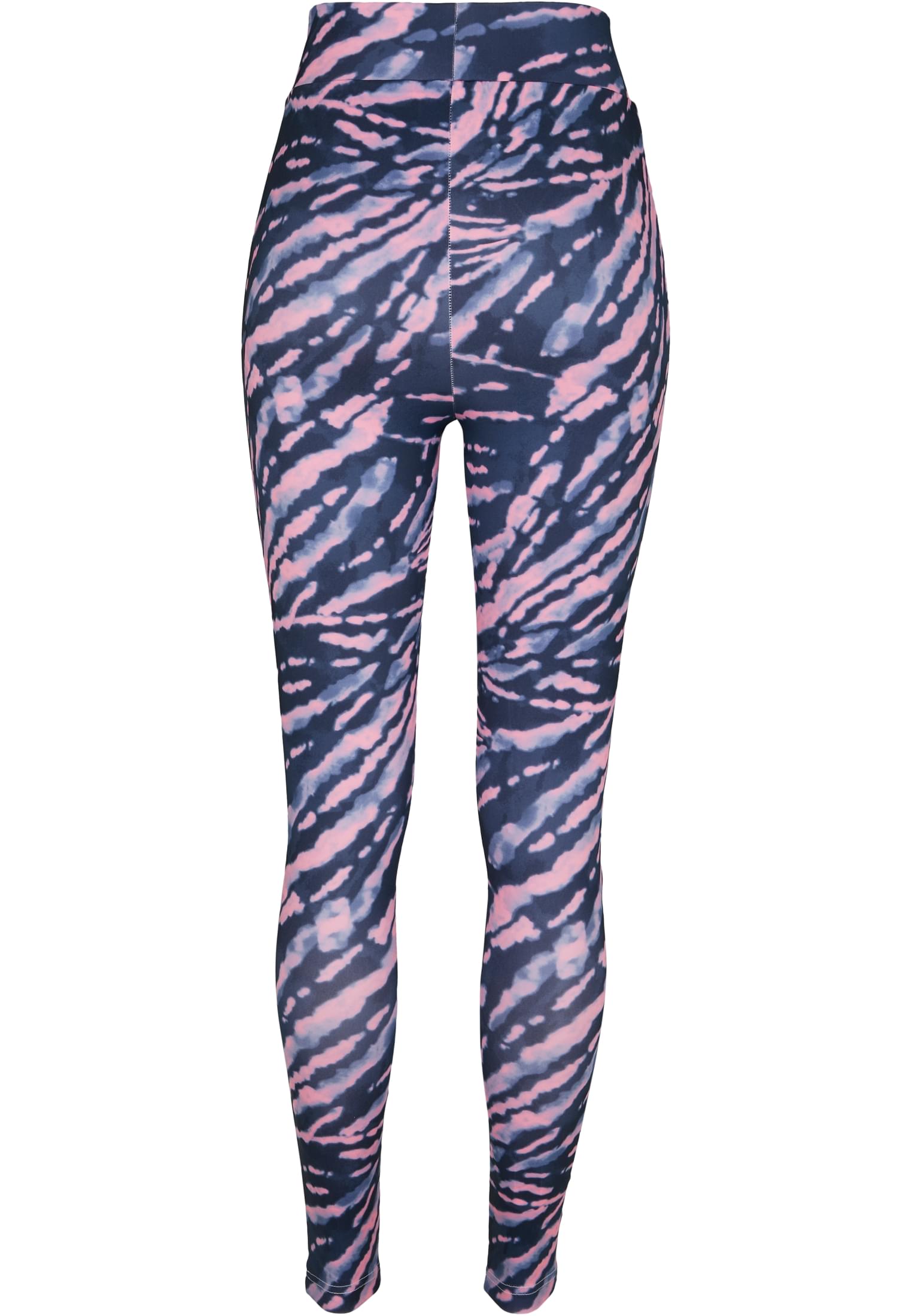 Ladies High Waist Tie Dye Leggings | darkshadow/pink