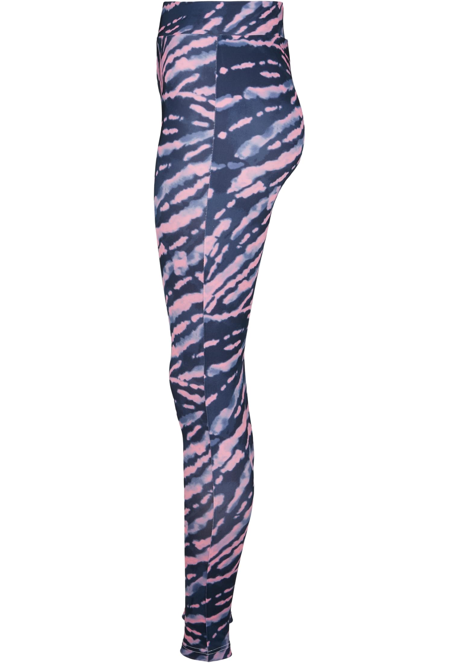 Ladies High Waist Tie Dye Leggings | darkshadow/pink