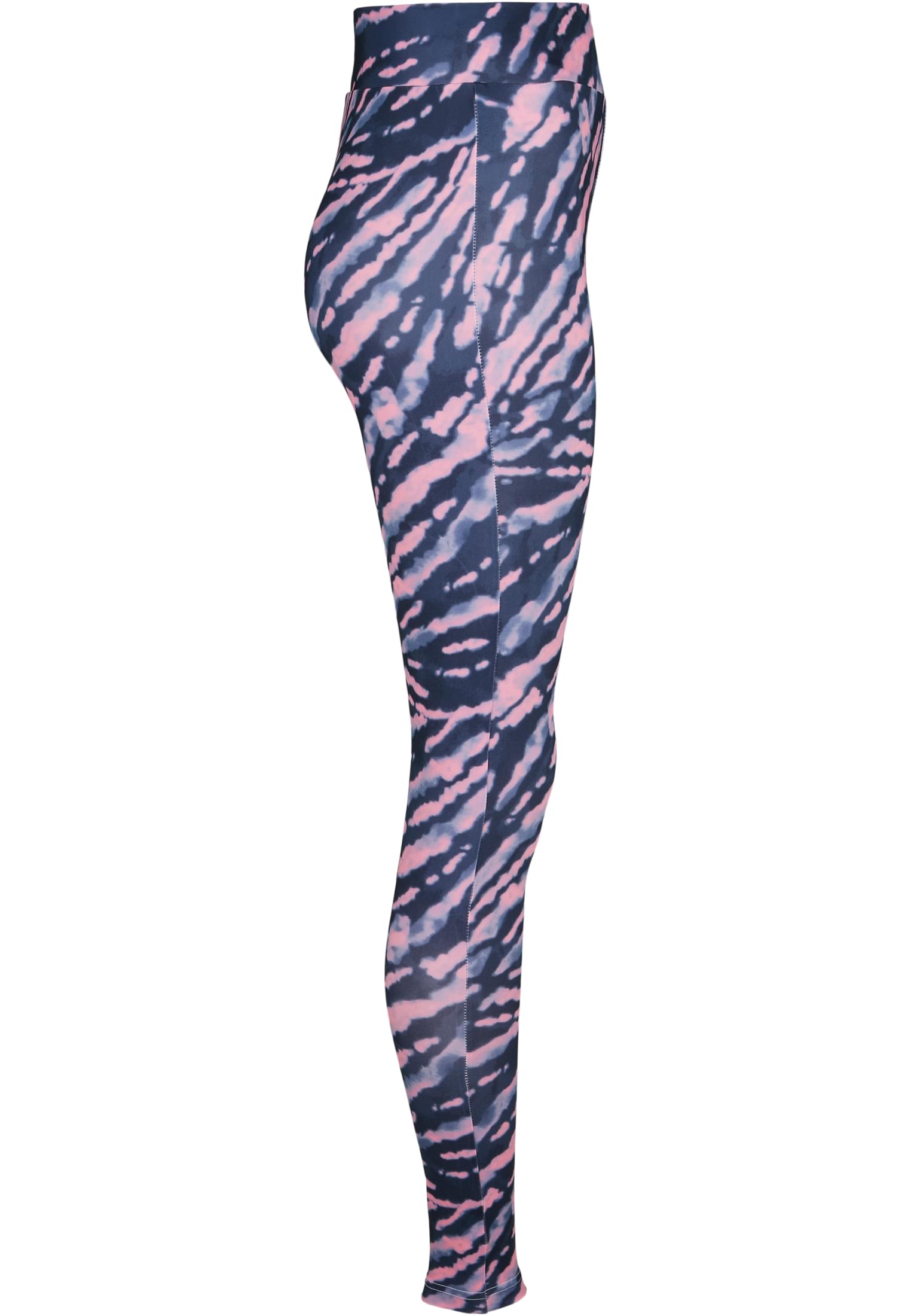 Ladies High Waist Tie Dye Leggings | darkshadow/pink