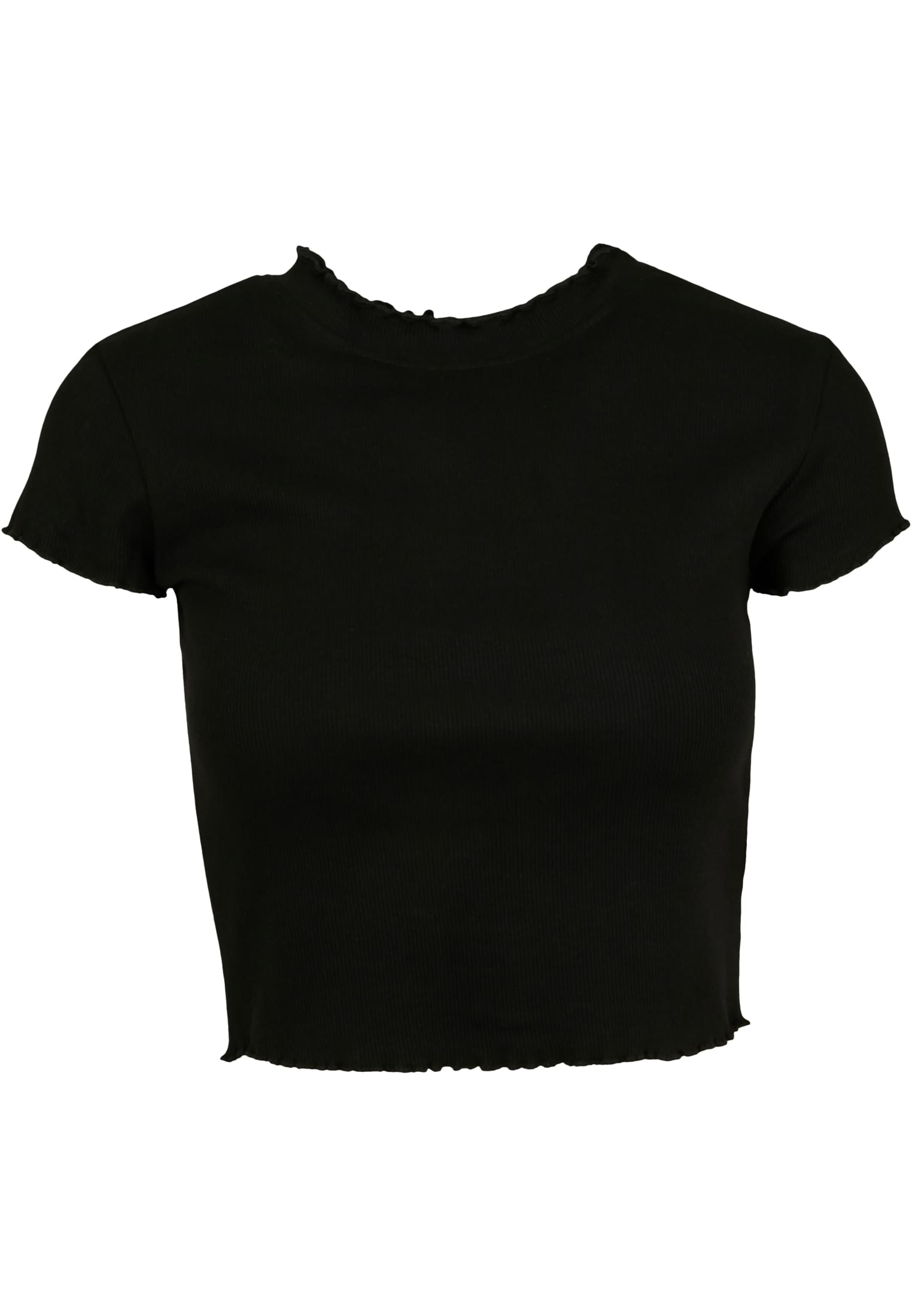 Ladies Cropped Rib Tee 2-Pack | black/white