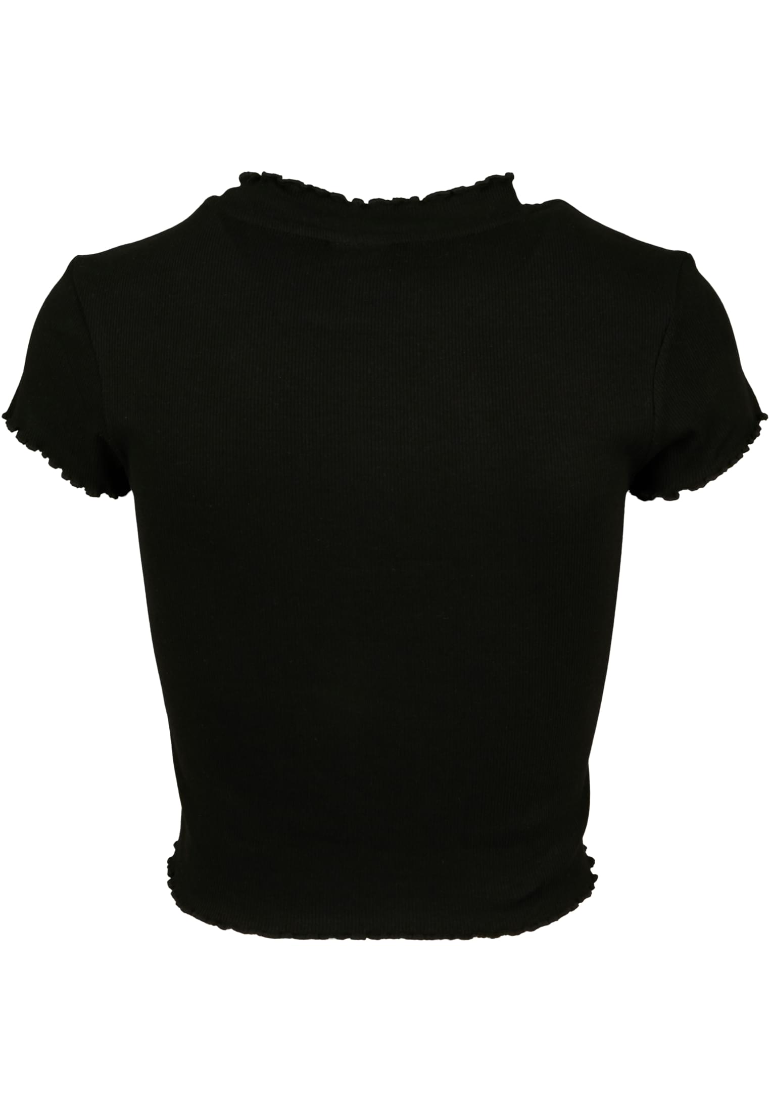 Ladies Cropped Rib Tee 2-Pack | black/white