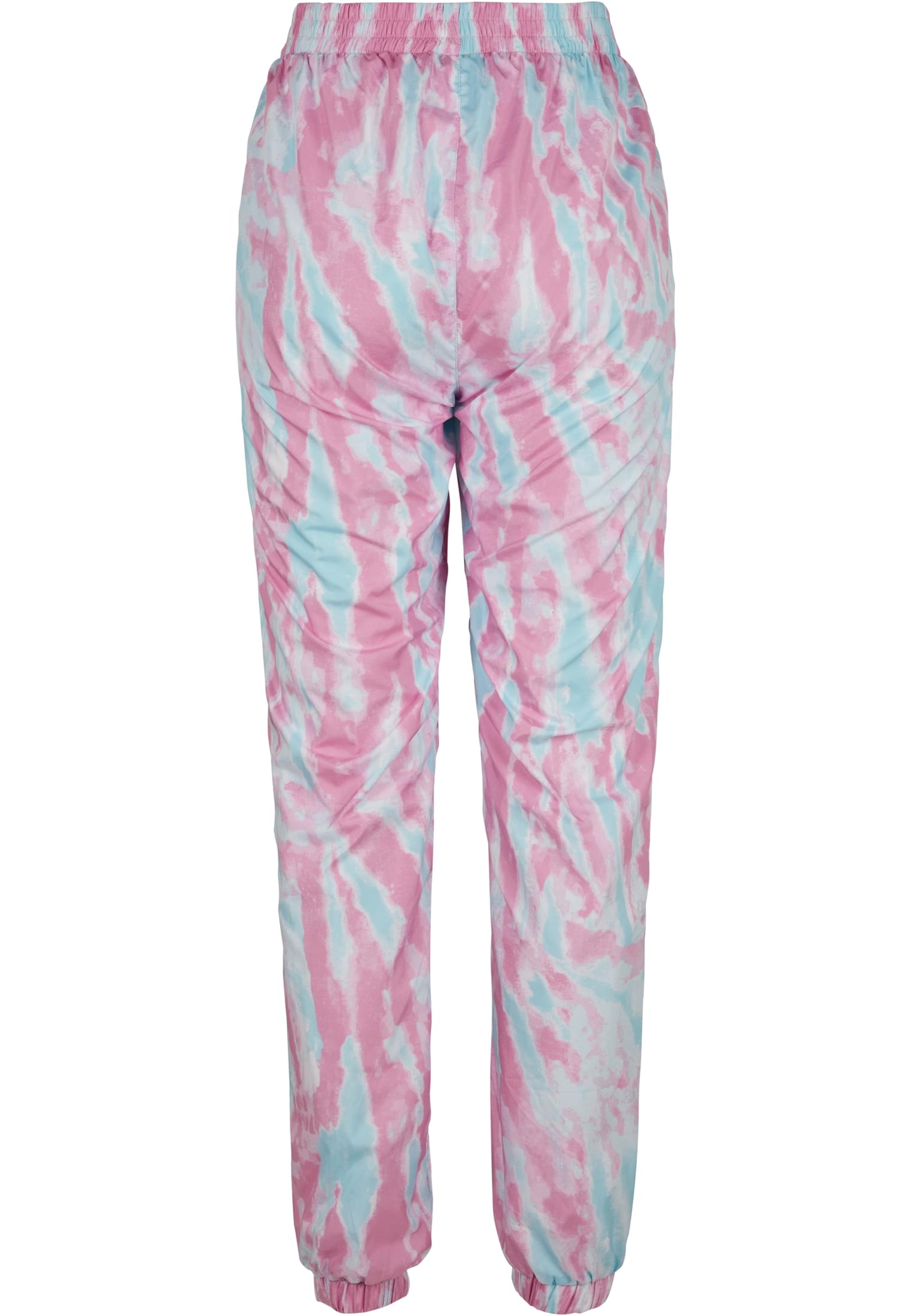 Ladies Tie Dye Track Pants | aquablue/pink