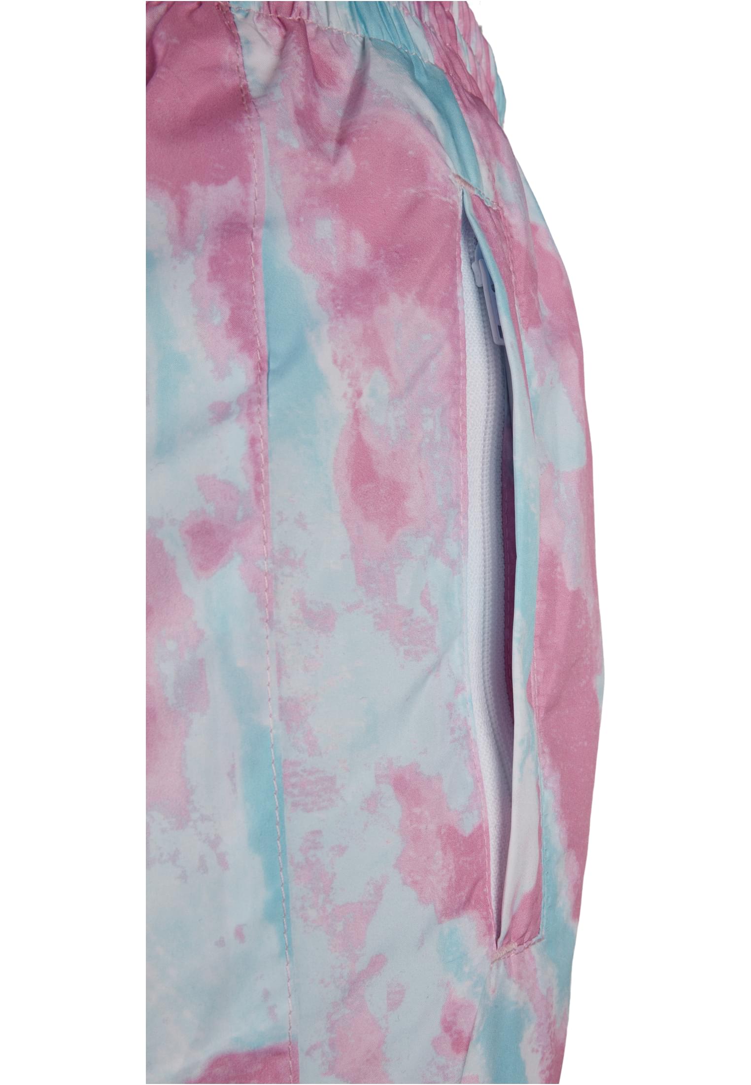 Ladies Tie Dye Track Pants | aquablue/pink