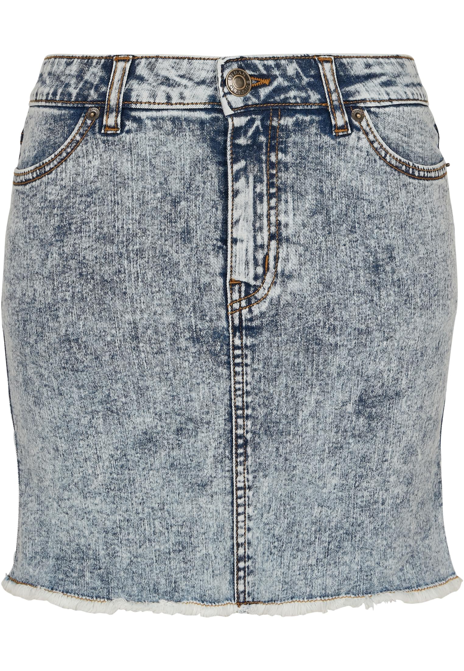 Ladies Denim Skirt | light skyblue acid washed