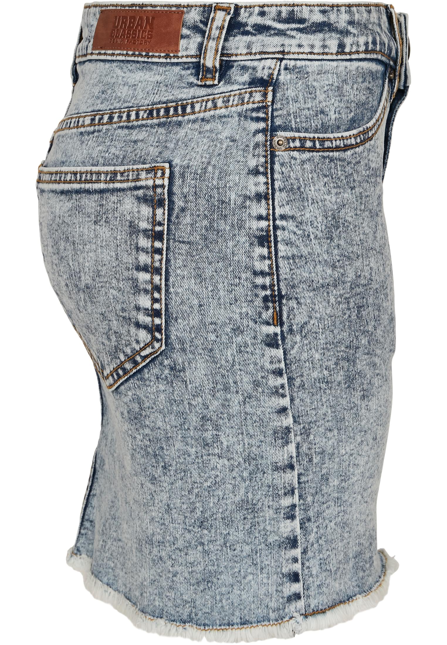 Ladies Denim Skirt | light skyblue acid washed