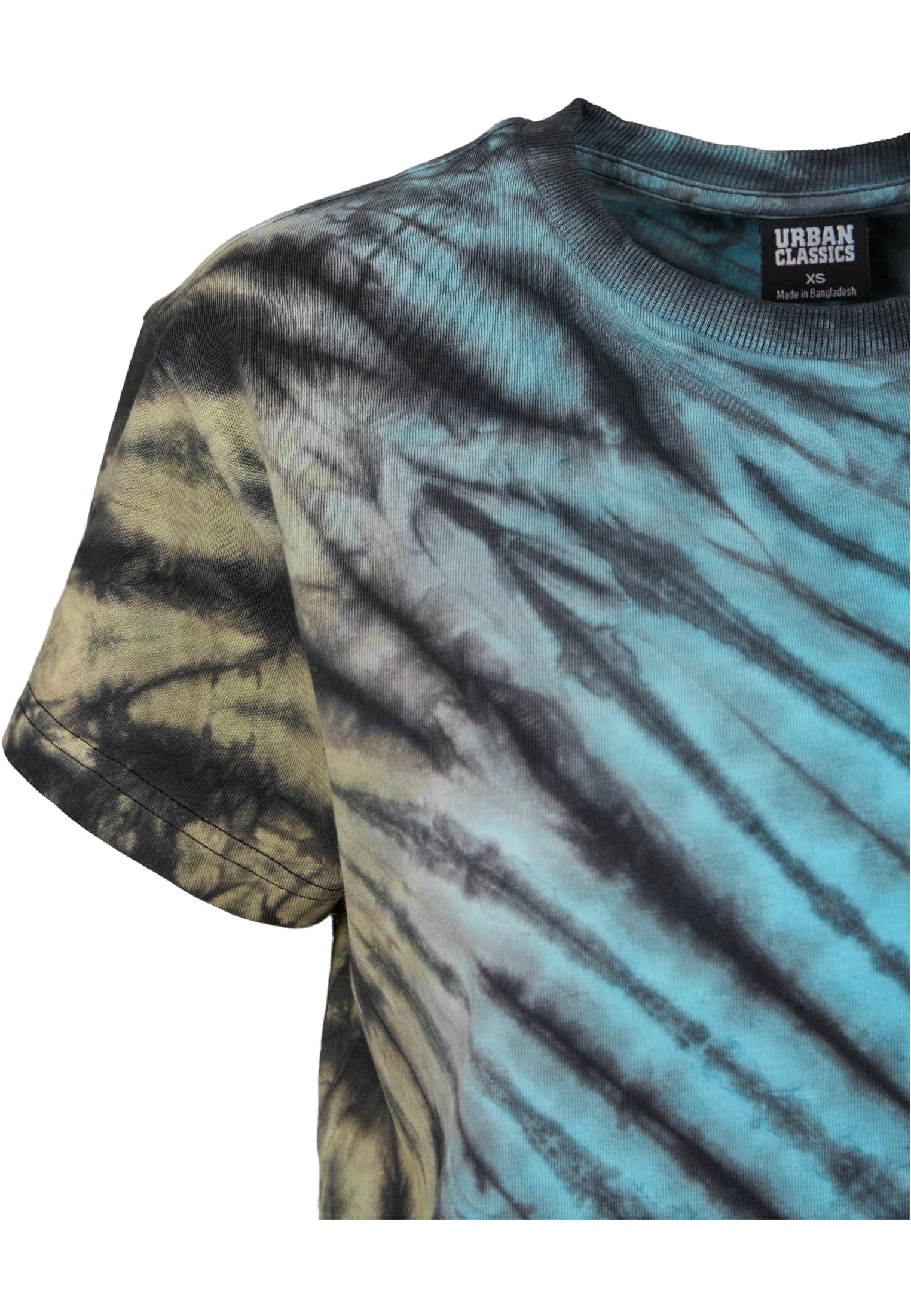 Ladies Tie Dye Boyfriend Tee | black