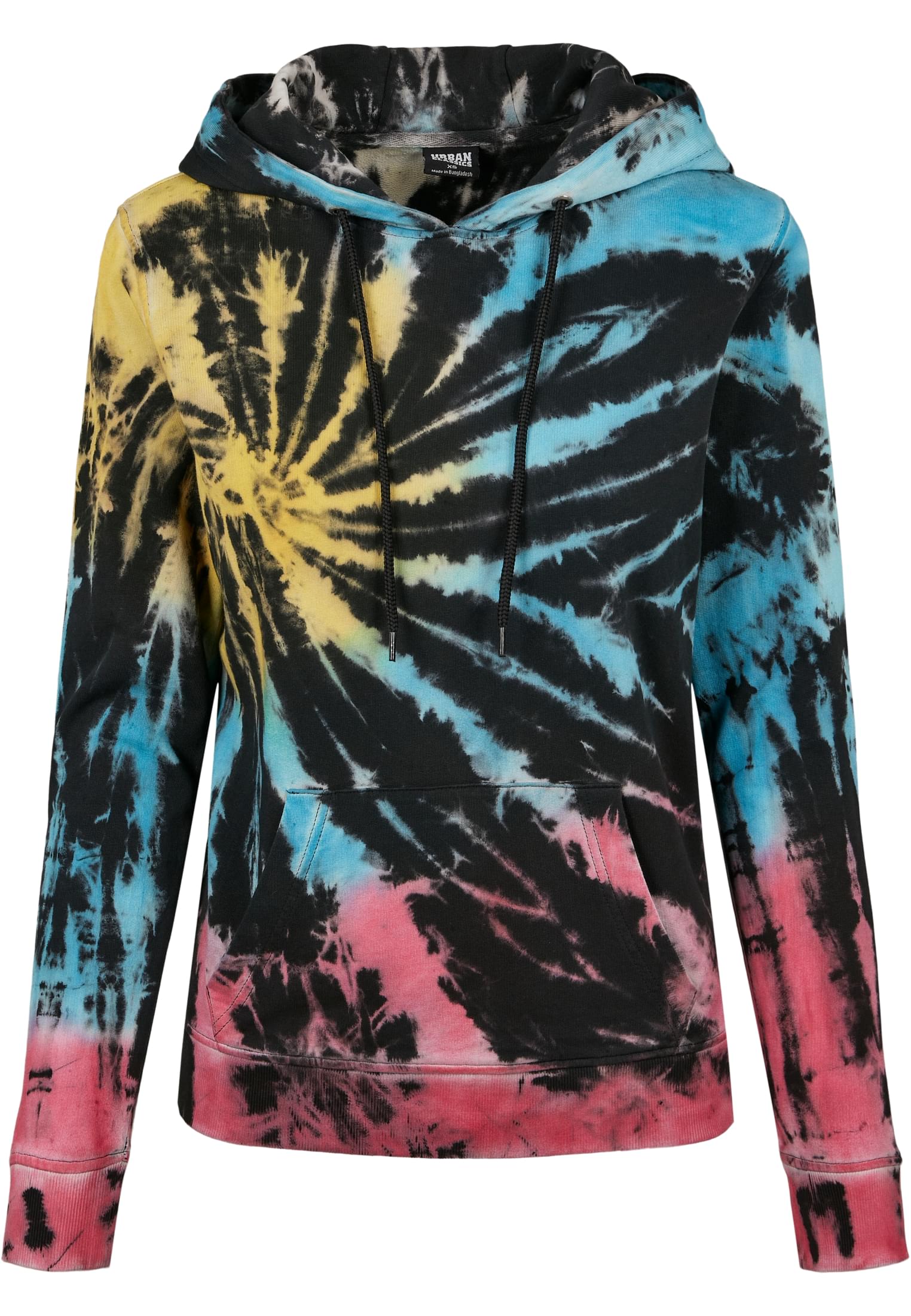 Ladies Tie Dye Hoody | black