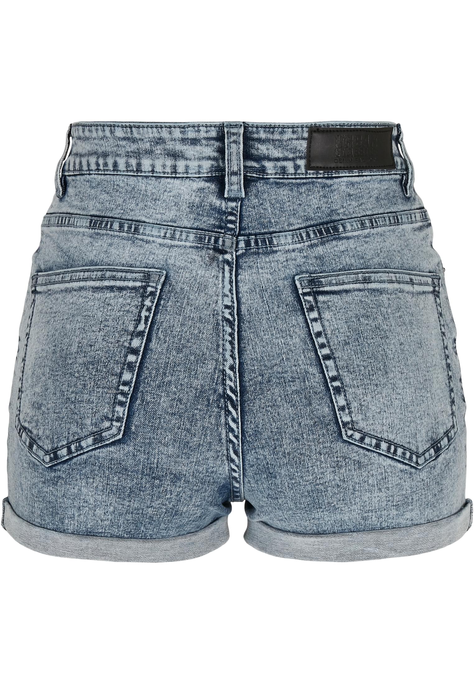 Ladies 5 Pocket Shorts | light skyblue acid washed