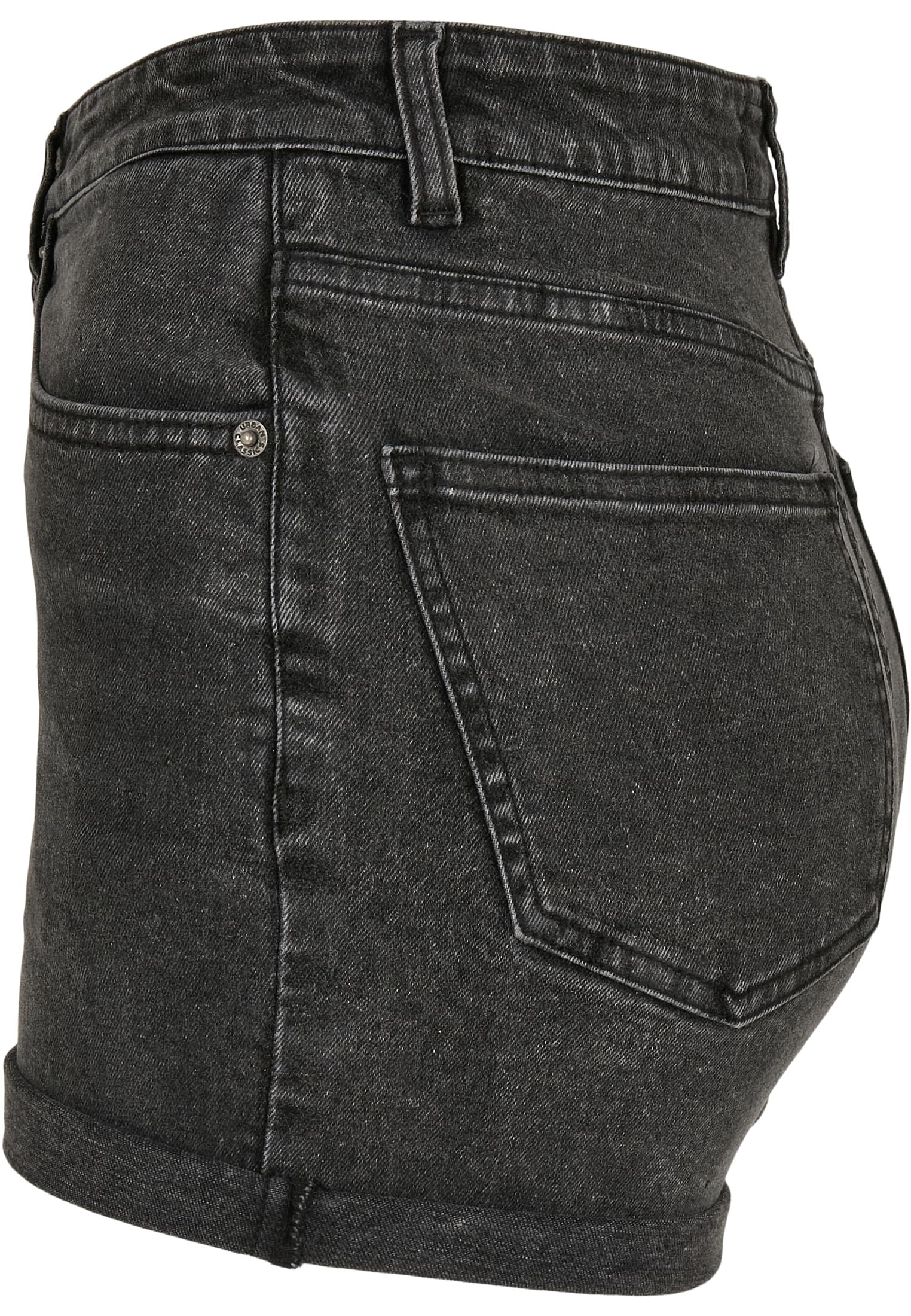 Ladies 5 Pocket Shorts | black stone washed