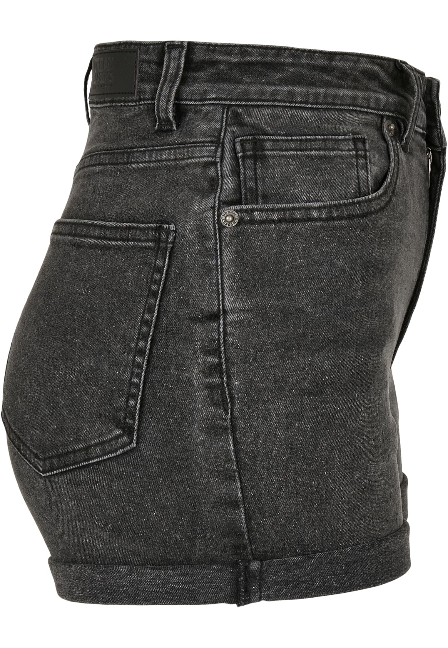 Ladies 5 Pocket Shorts | black stone washed