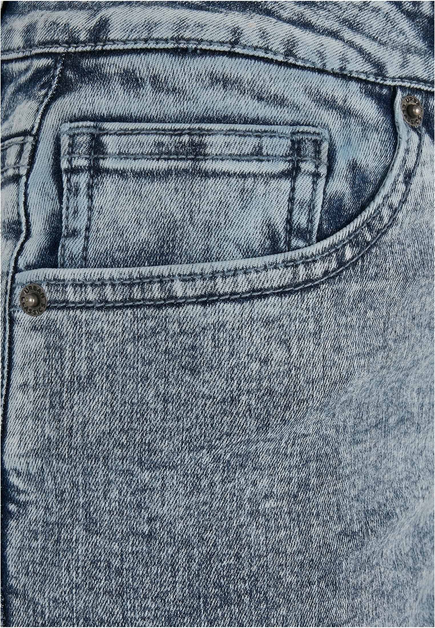 Ladies 5 Pocket Shorts | light skyblue acid washed