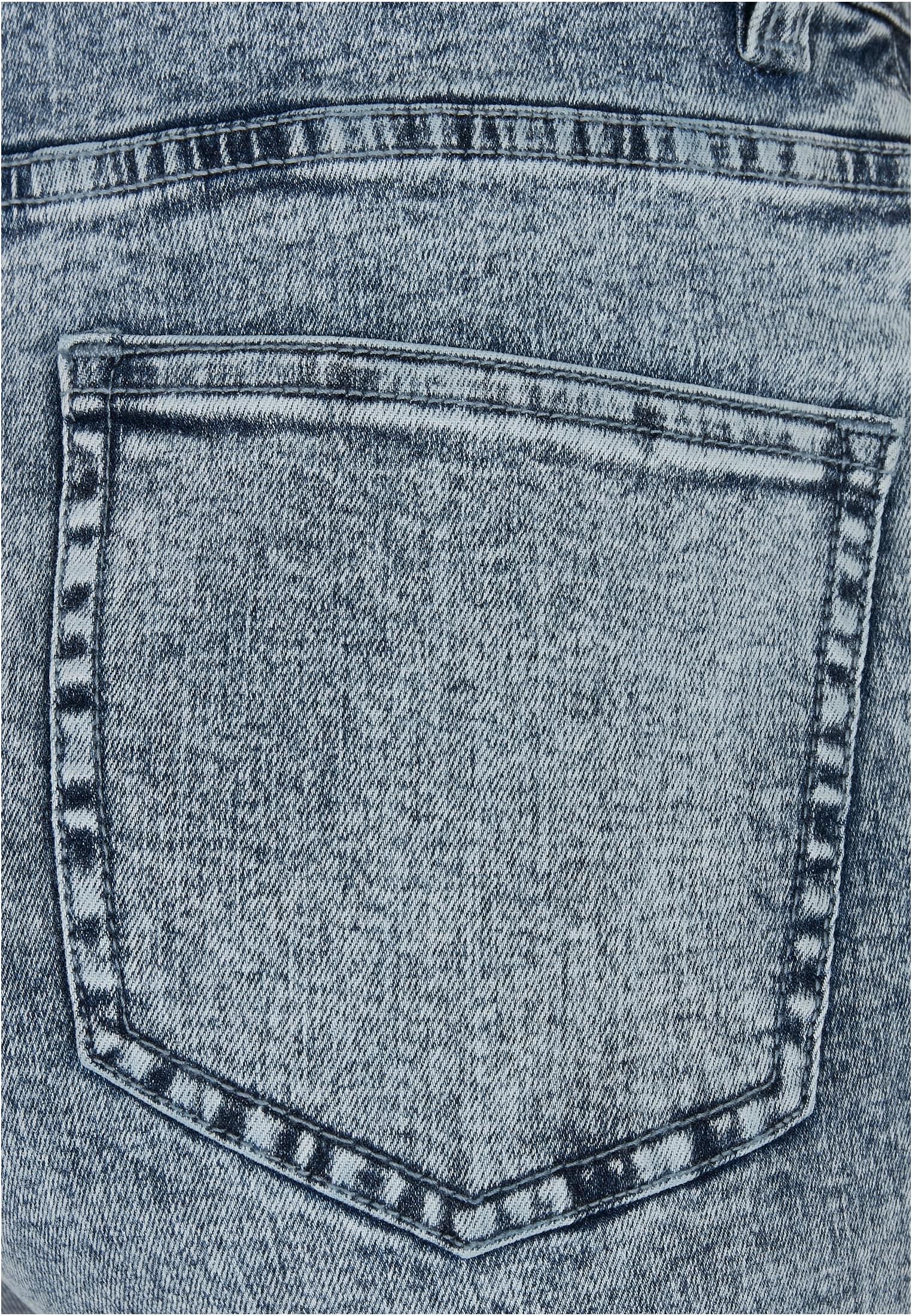 Ladies 5 Pocket Shorts | light skyblue acid washed