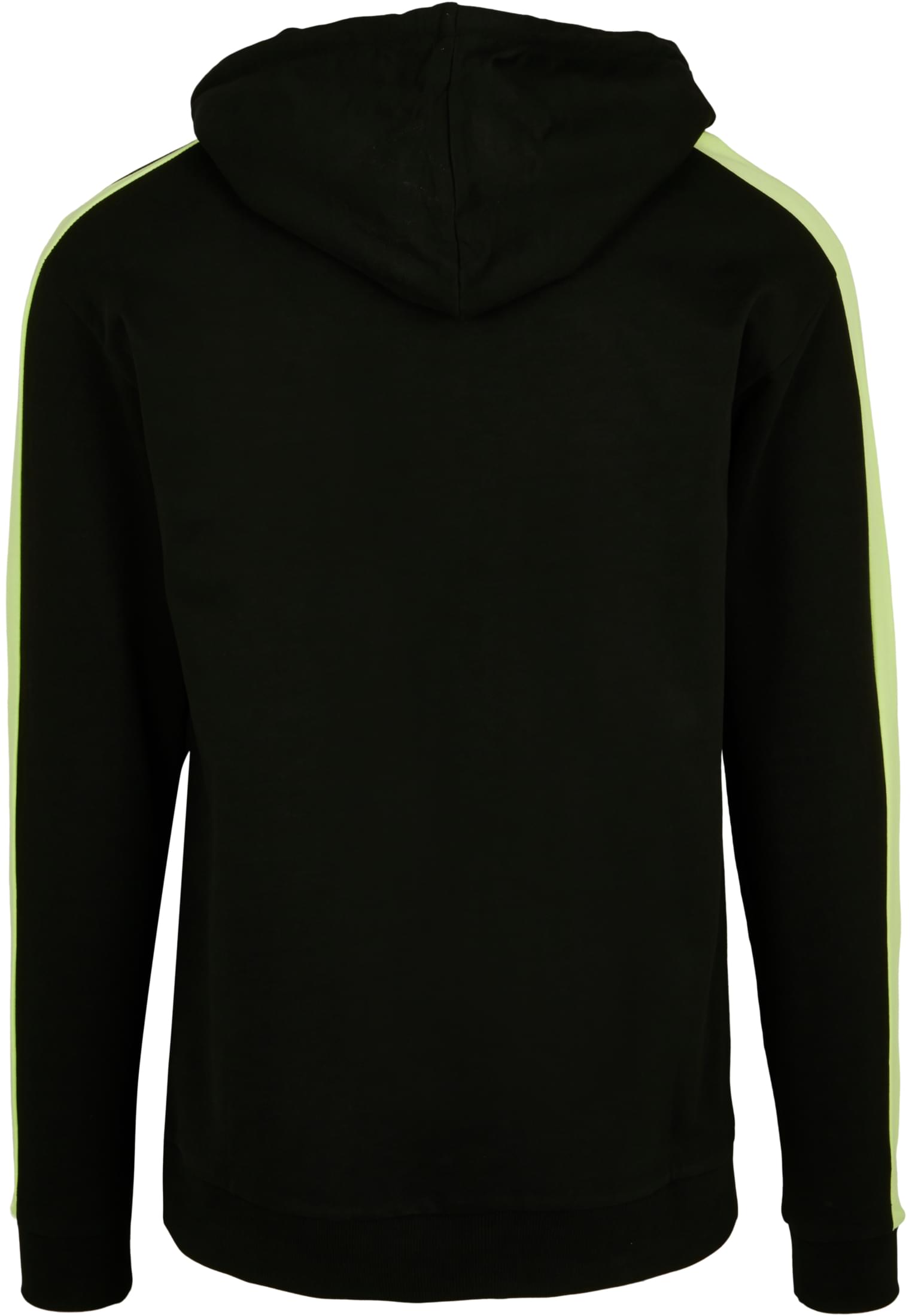 Neon Striped Hoody | black/electriclime