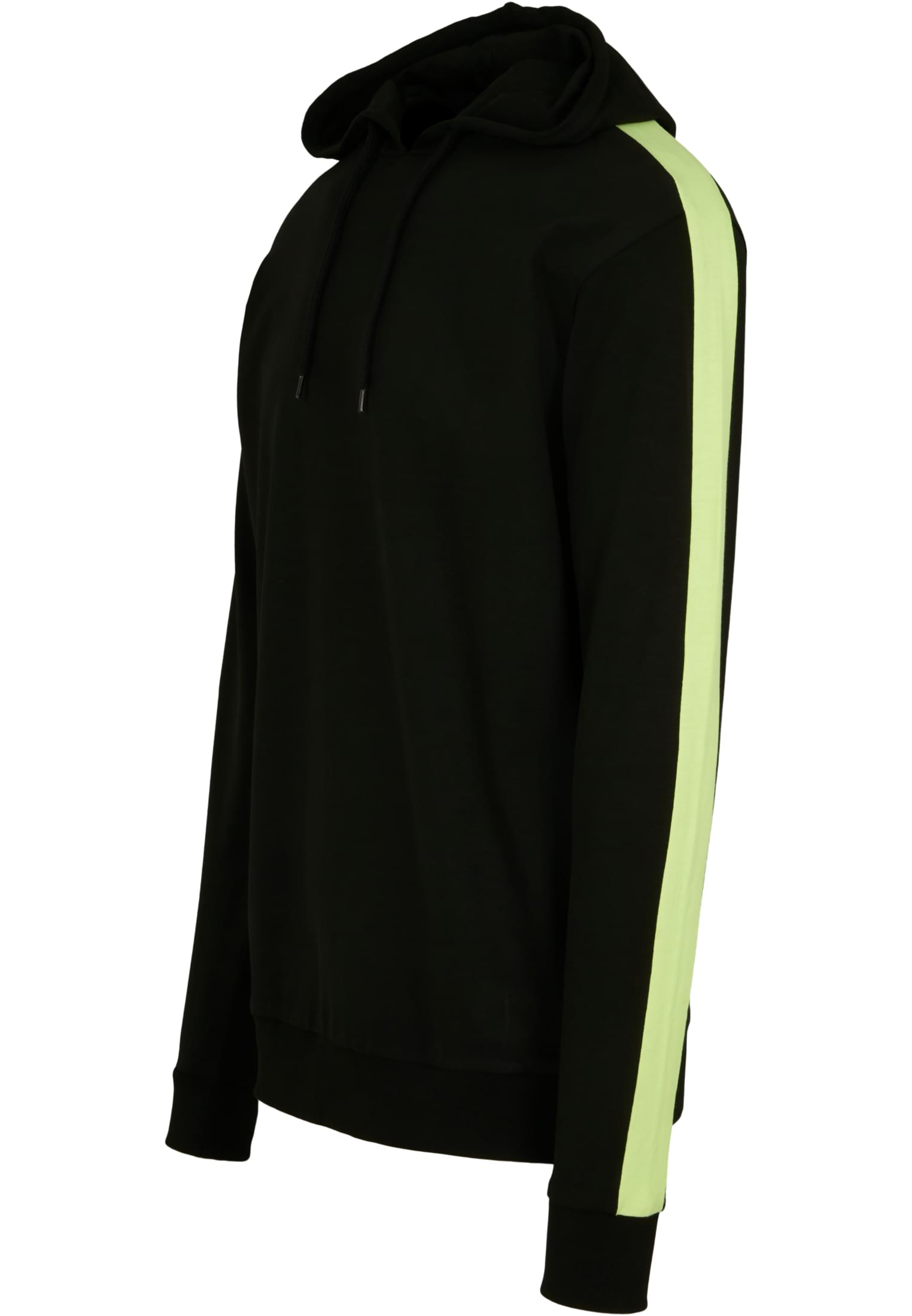 Neon Striped Hoody | black/electriclime