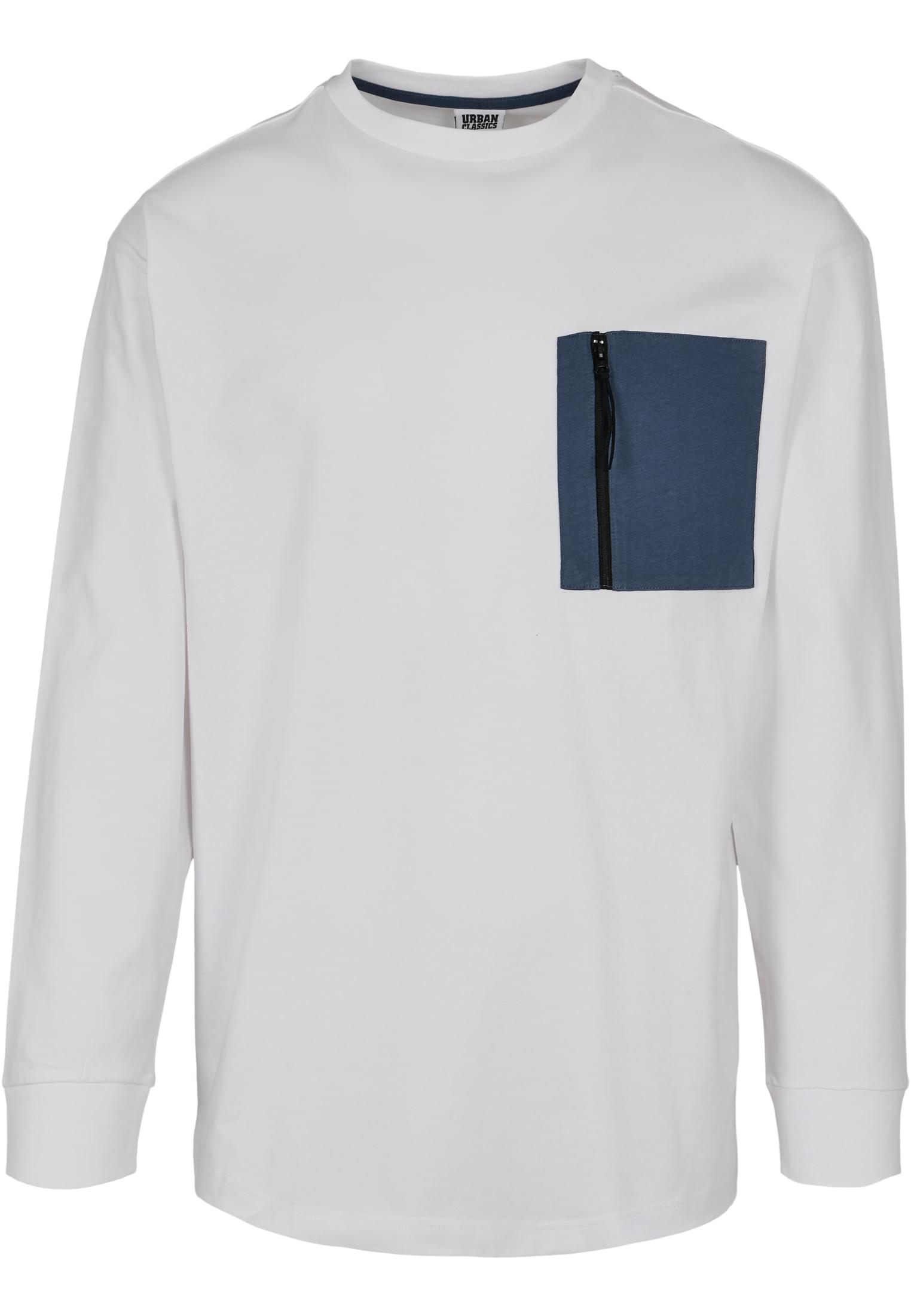 Boxy Big Contrast Pocket LS | white