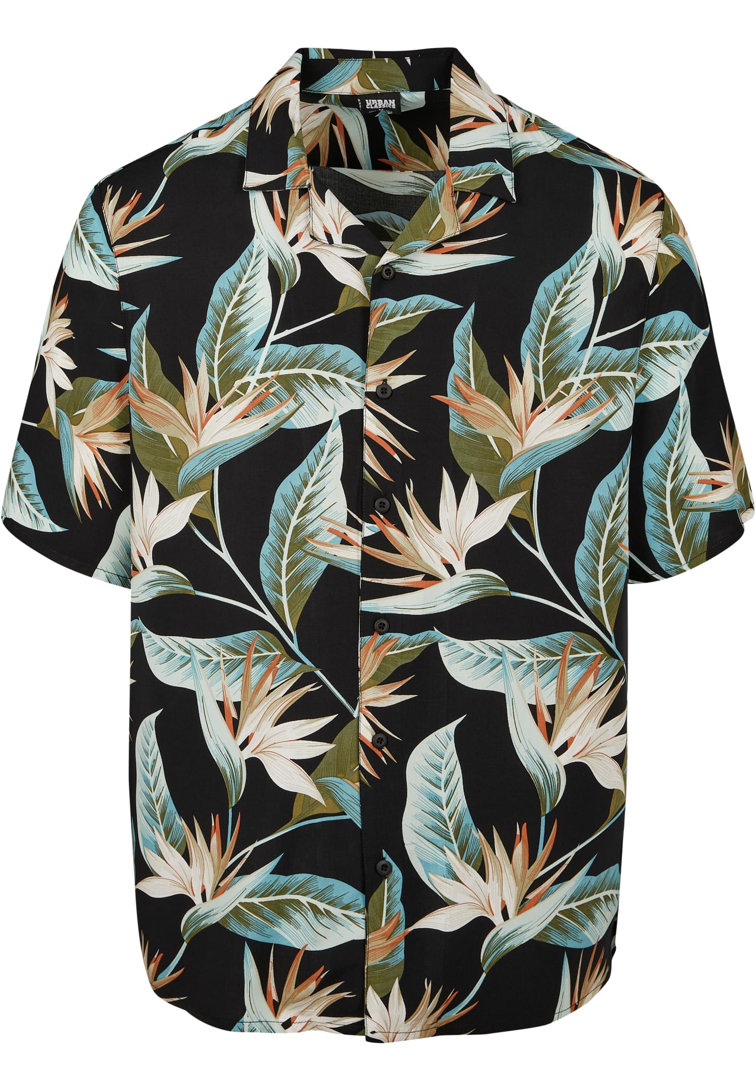 Blossoms Resort Shirt | black/blossom