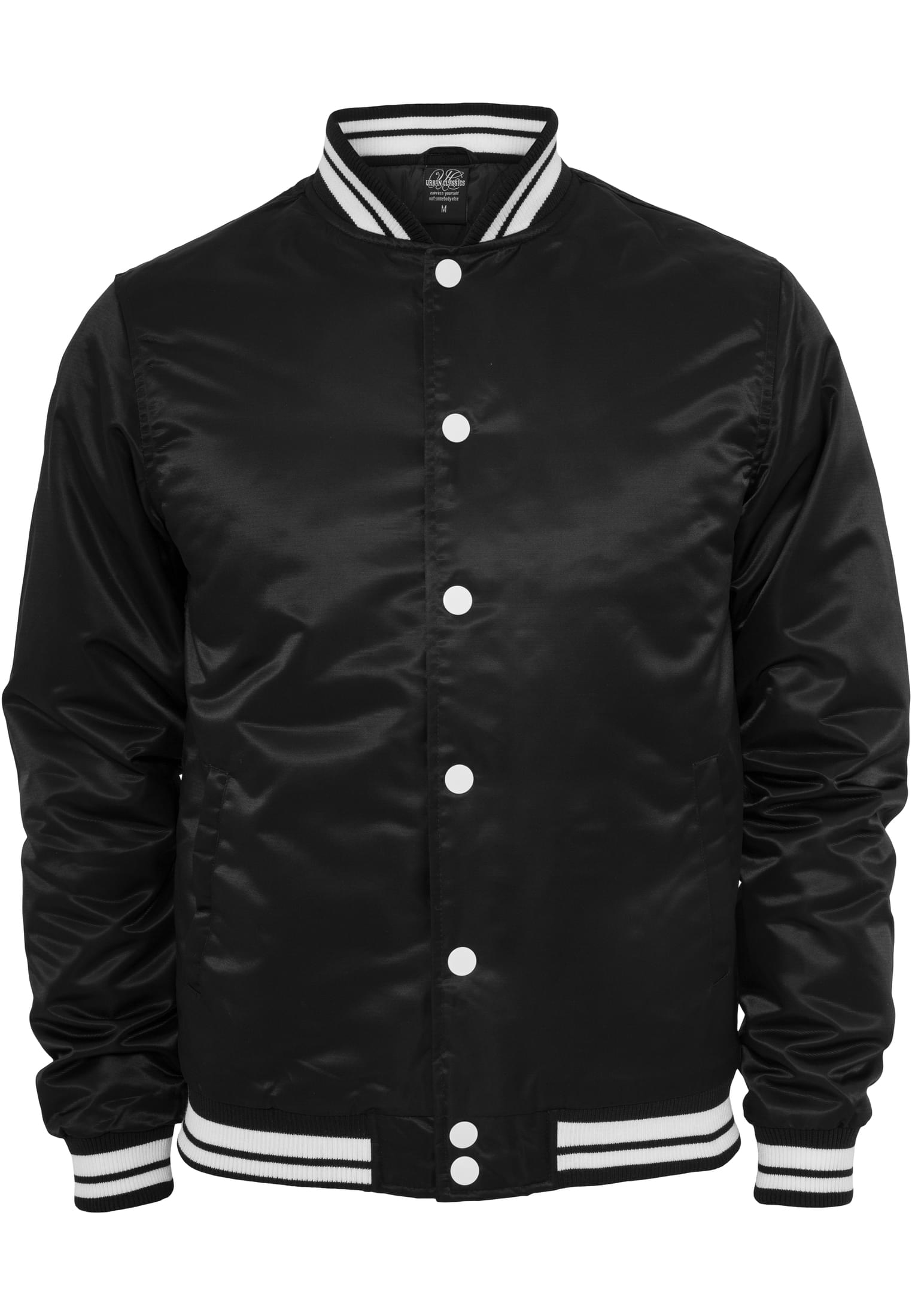 Mens Shiny College Jacket | blk/wht