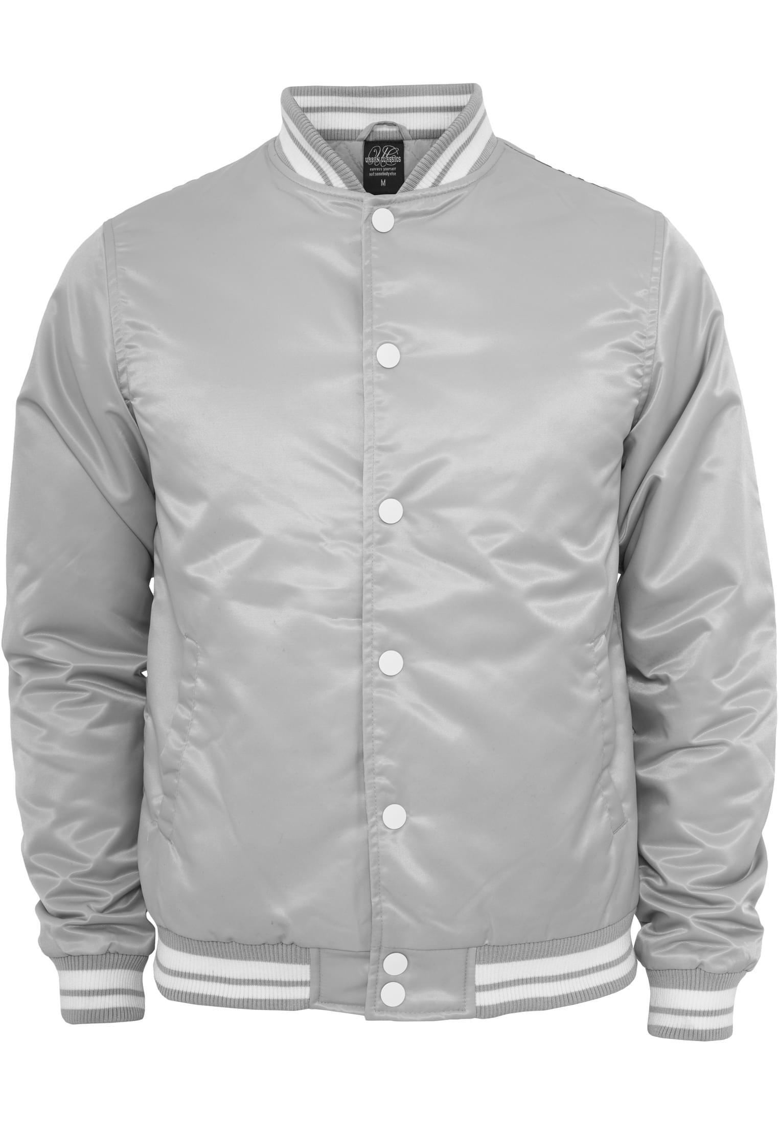 Mens Shiny College Jacket | gry/wht