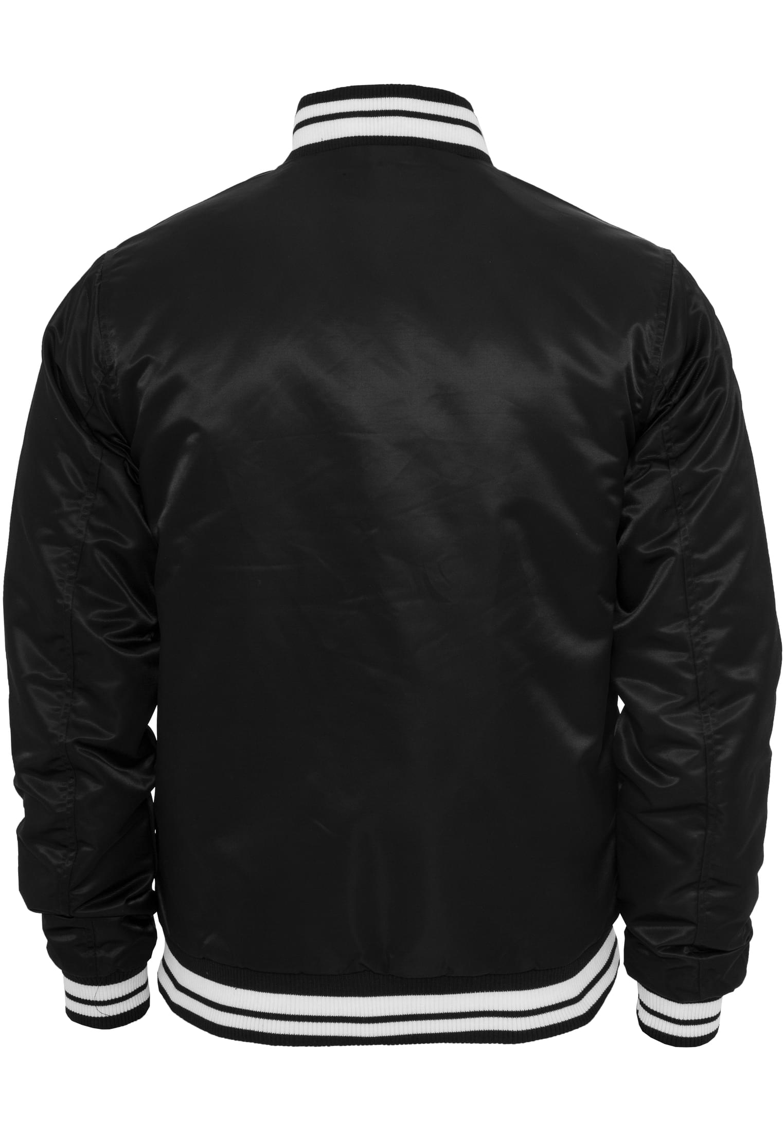 Mens Shiny College Jacket | blk/wht