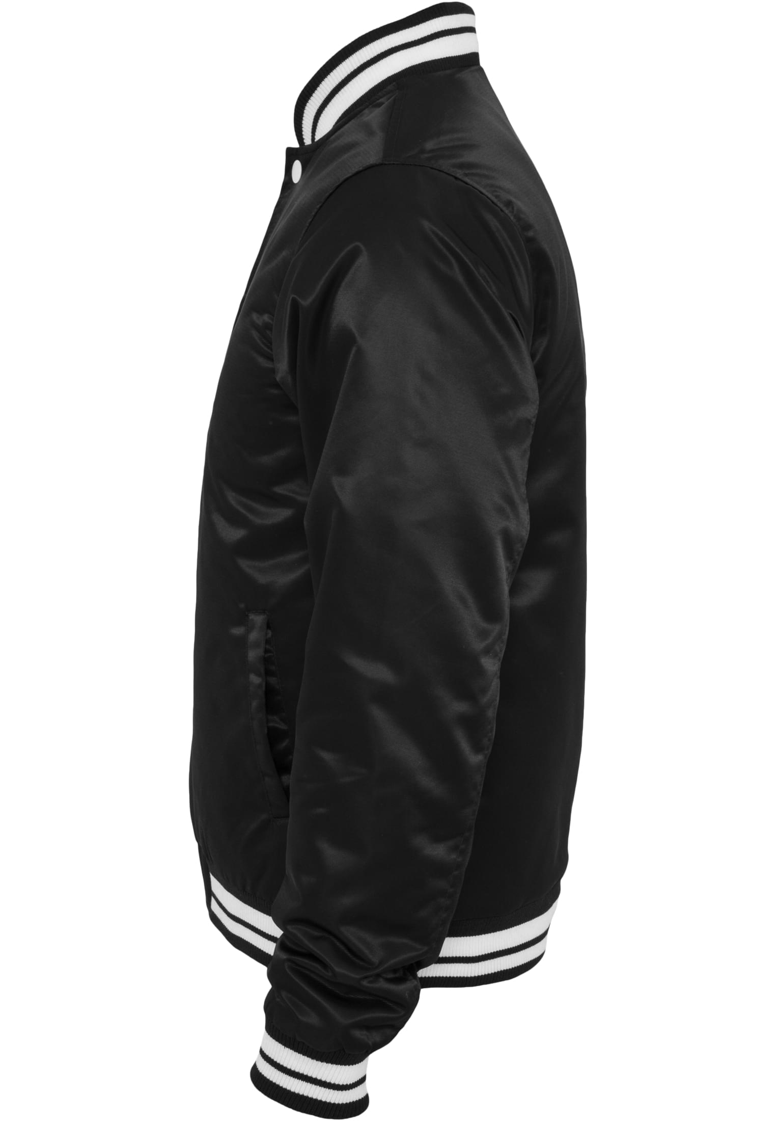 Mens Shiny College Jacket | blk/wht