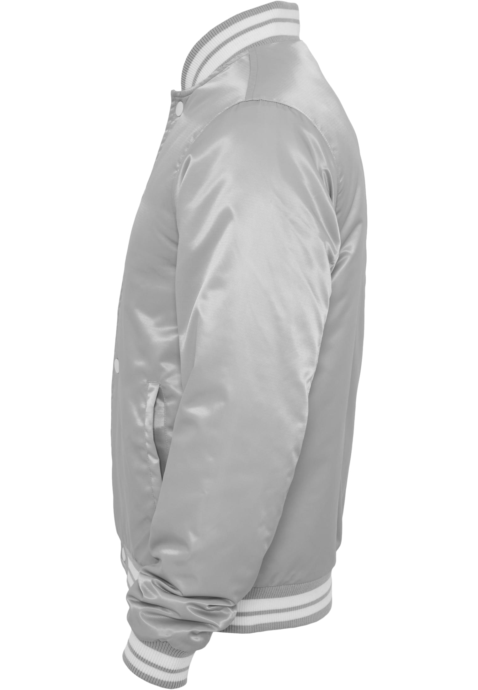 Mens Shiny College Jacket | gry/wht