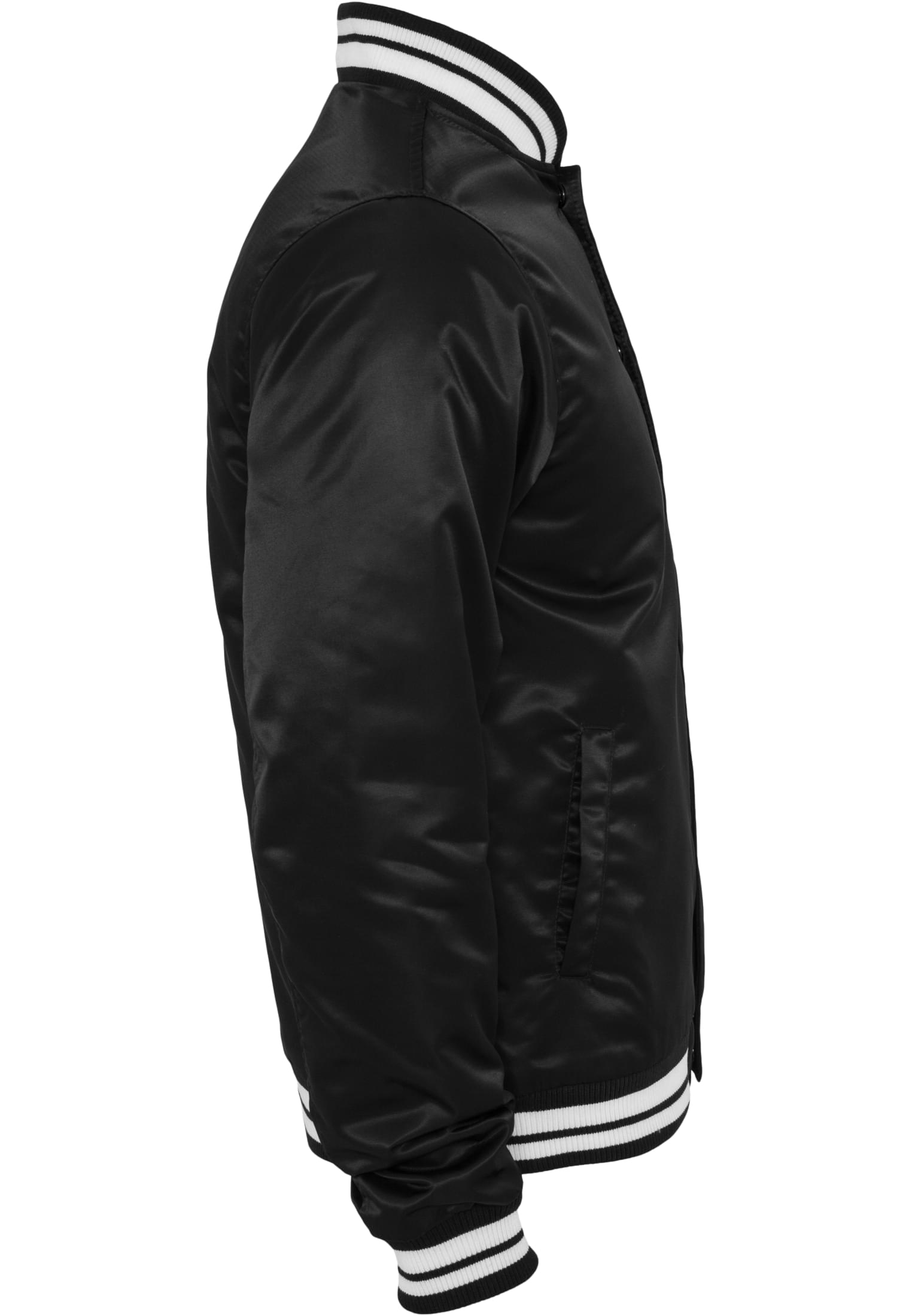 Mens Shiny College Jacket | blk/wht