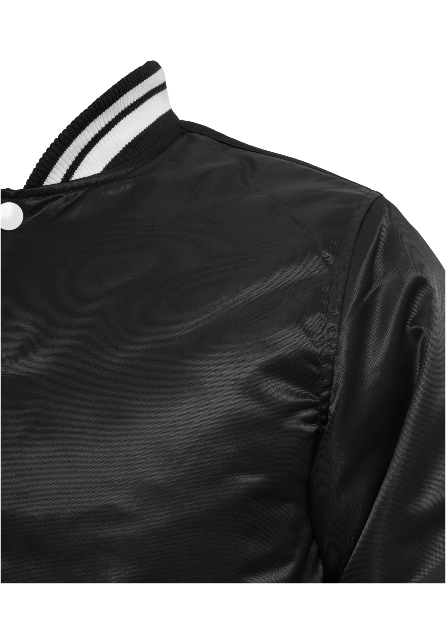 Mens Shiny College Jacket | blk/wht