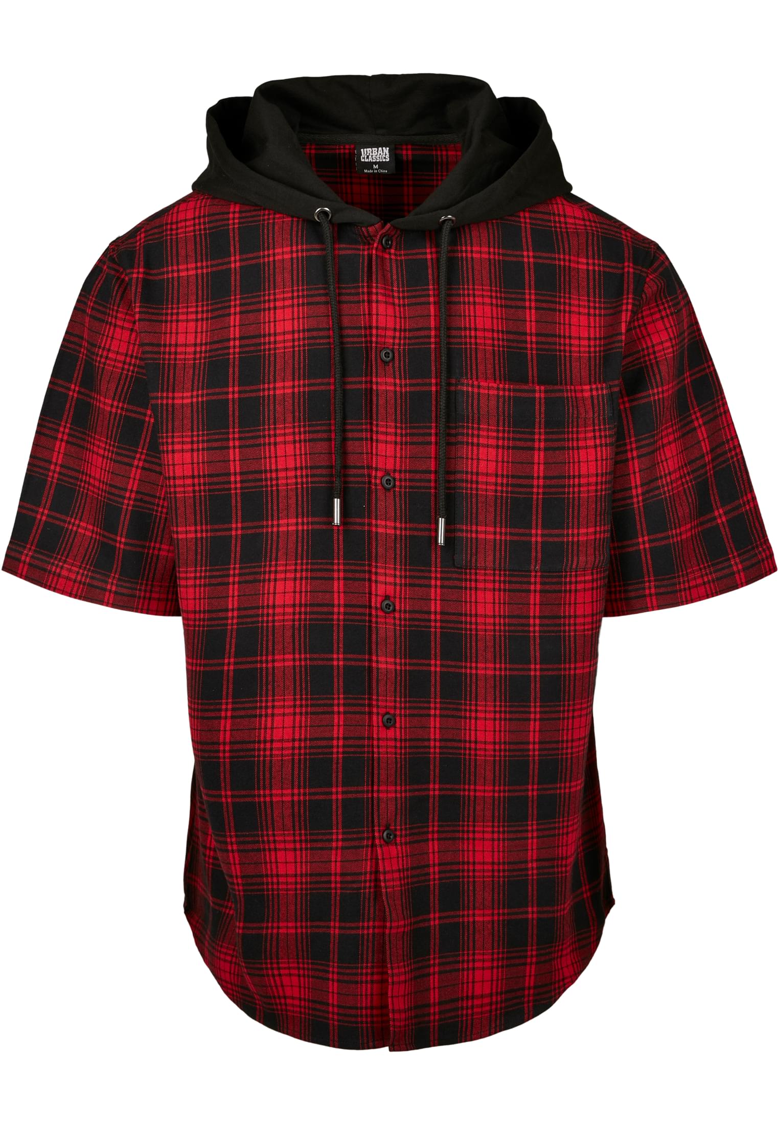 Hooded Short Sleeve Shirt | black