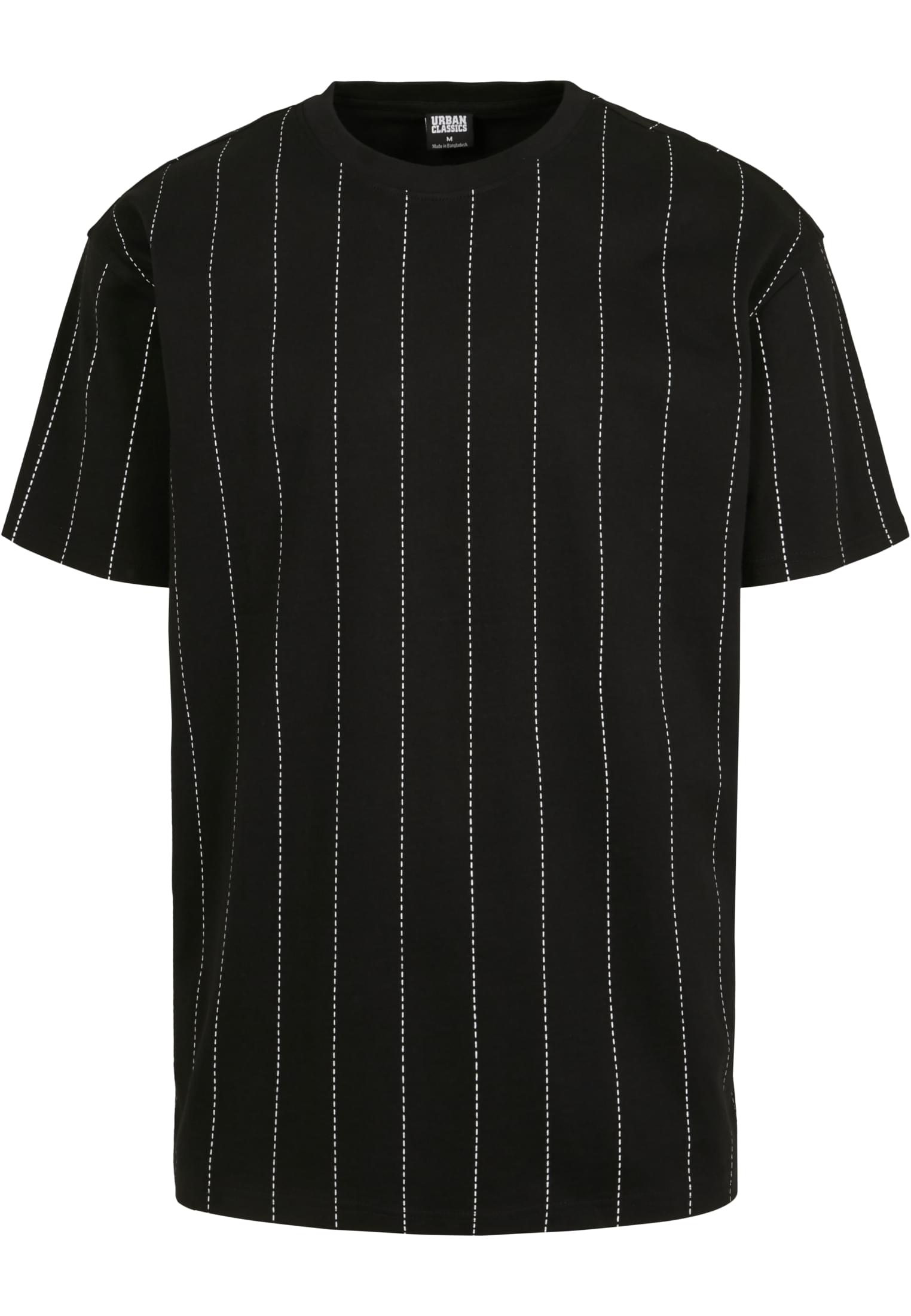 Oversized Pinstripe Tee | black