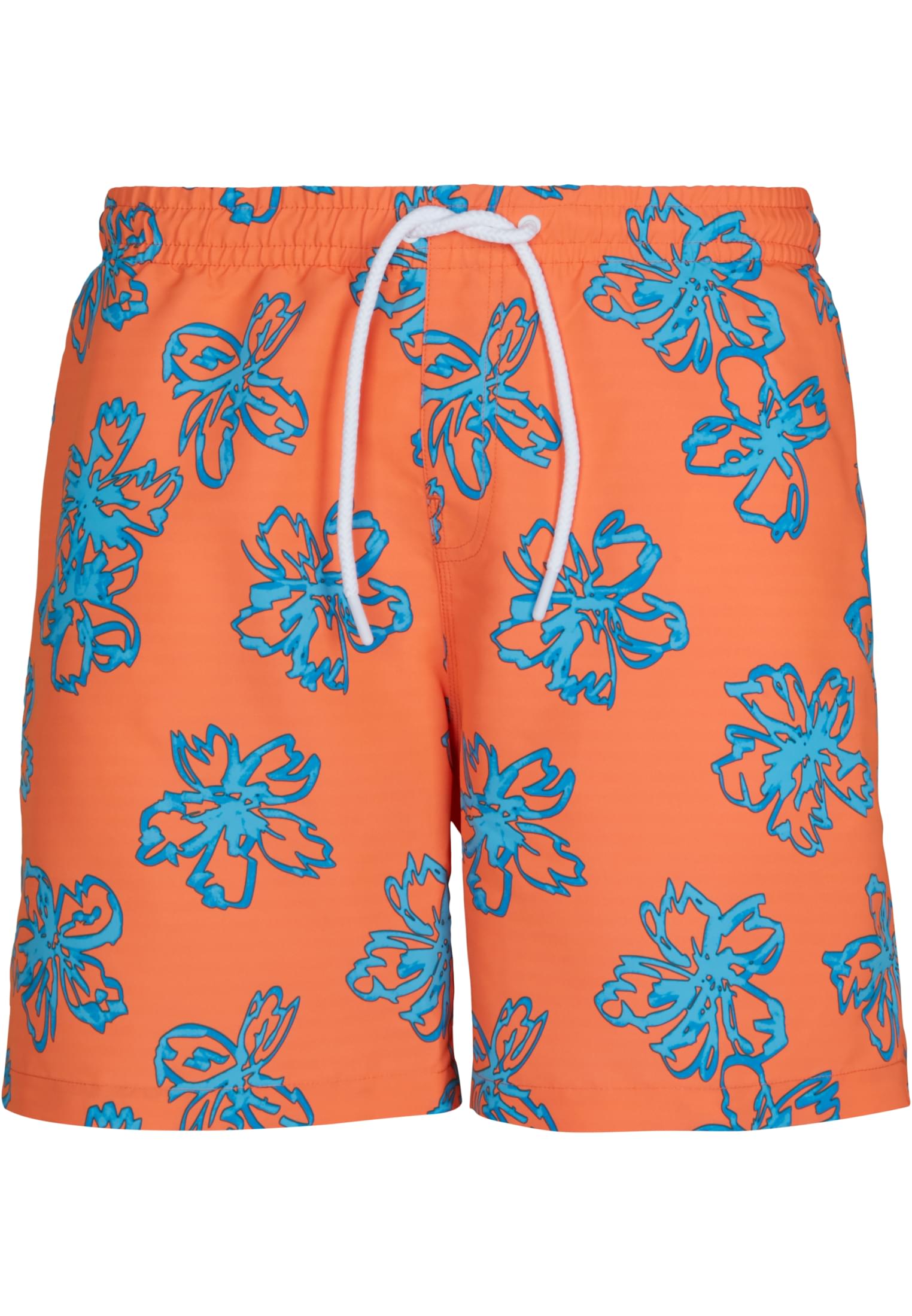 Floral Swim Shorts | orange