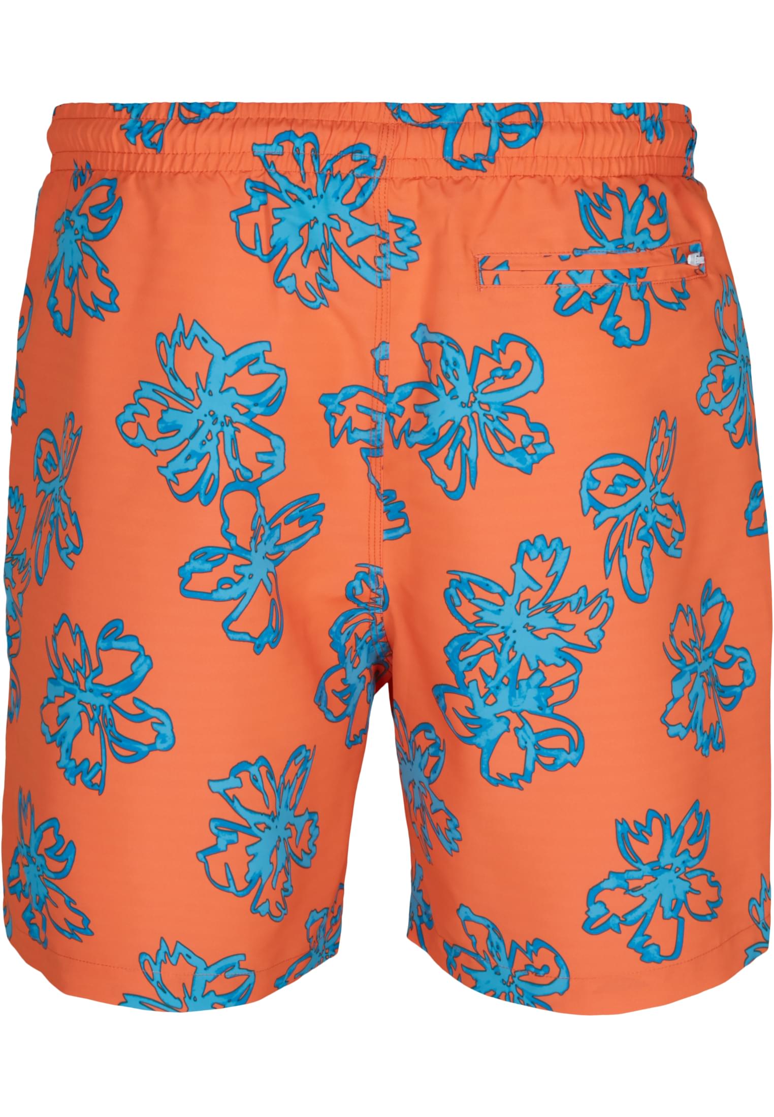 Floral Swim Shorts | orange