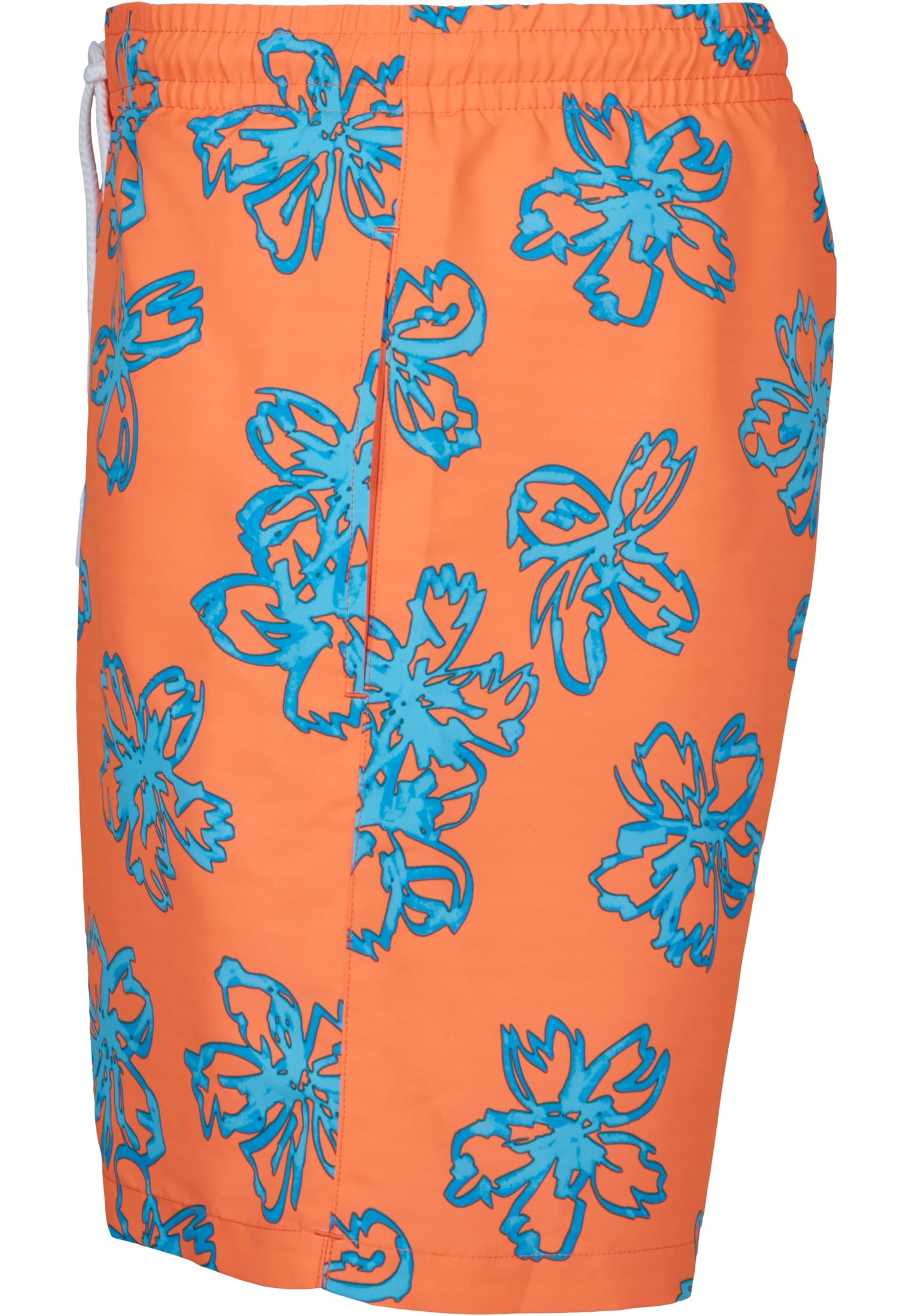 Floral Swim Shorts | orange