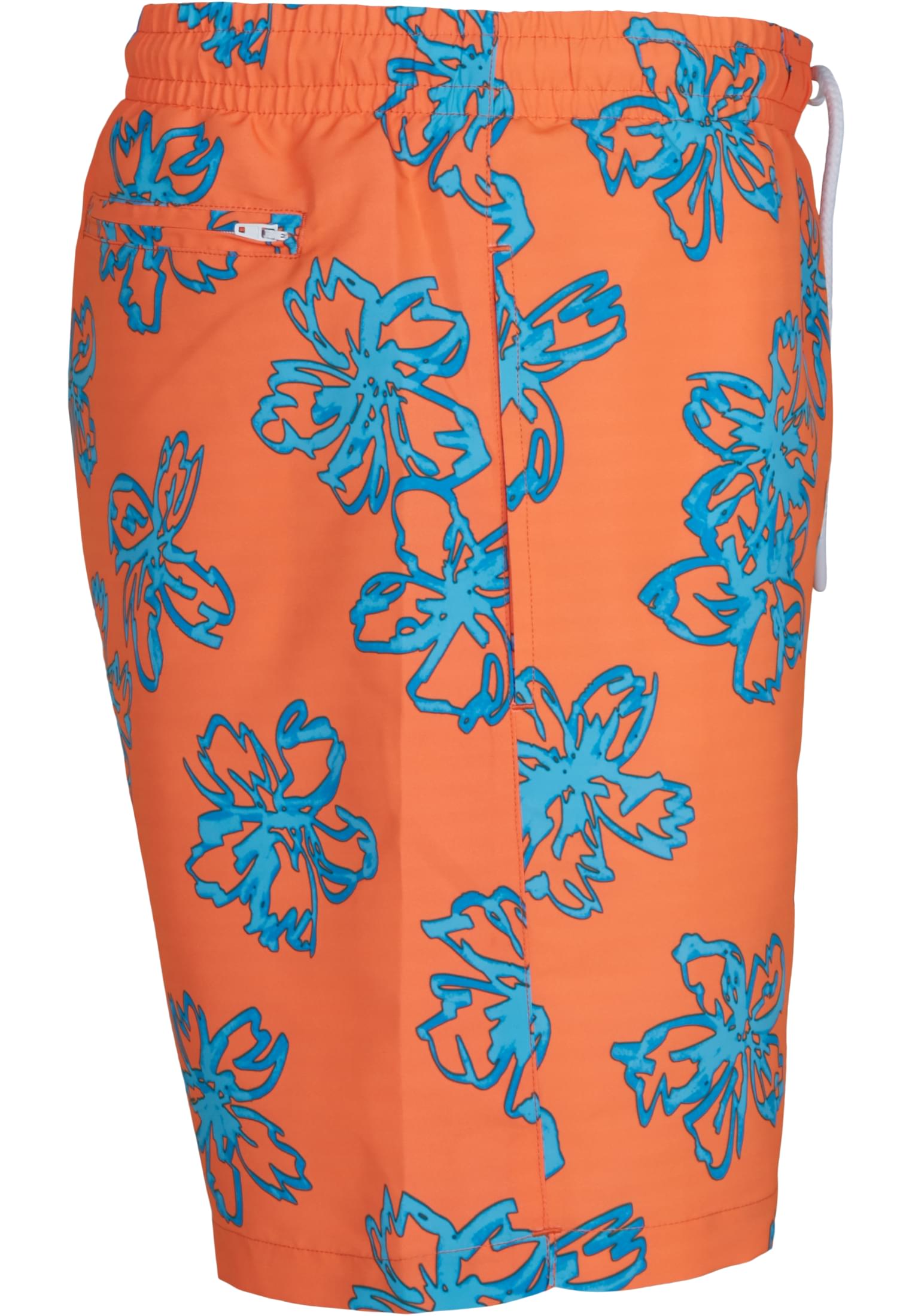 Floral Swim Shorts | orange