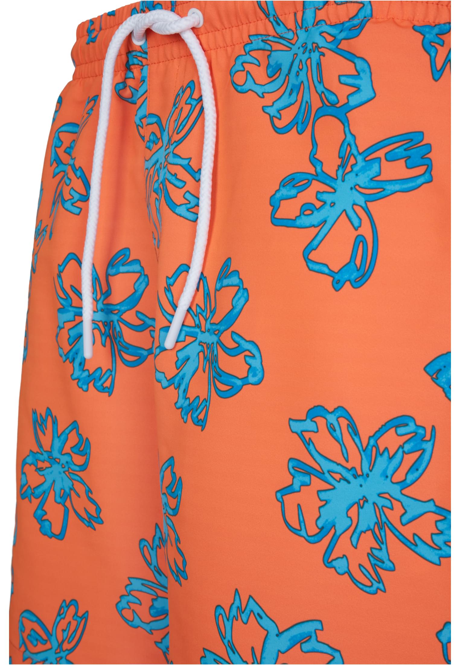 Floral Swim Shorts | orange