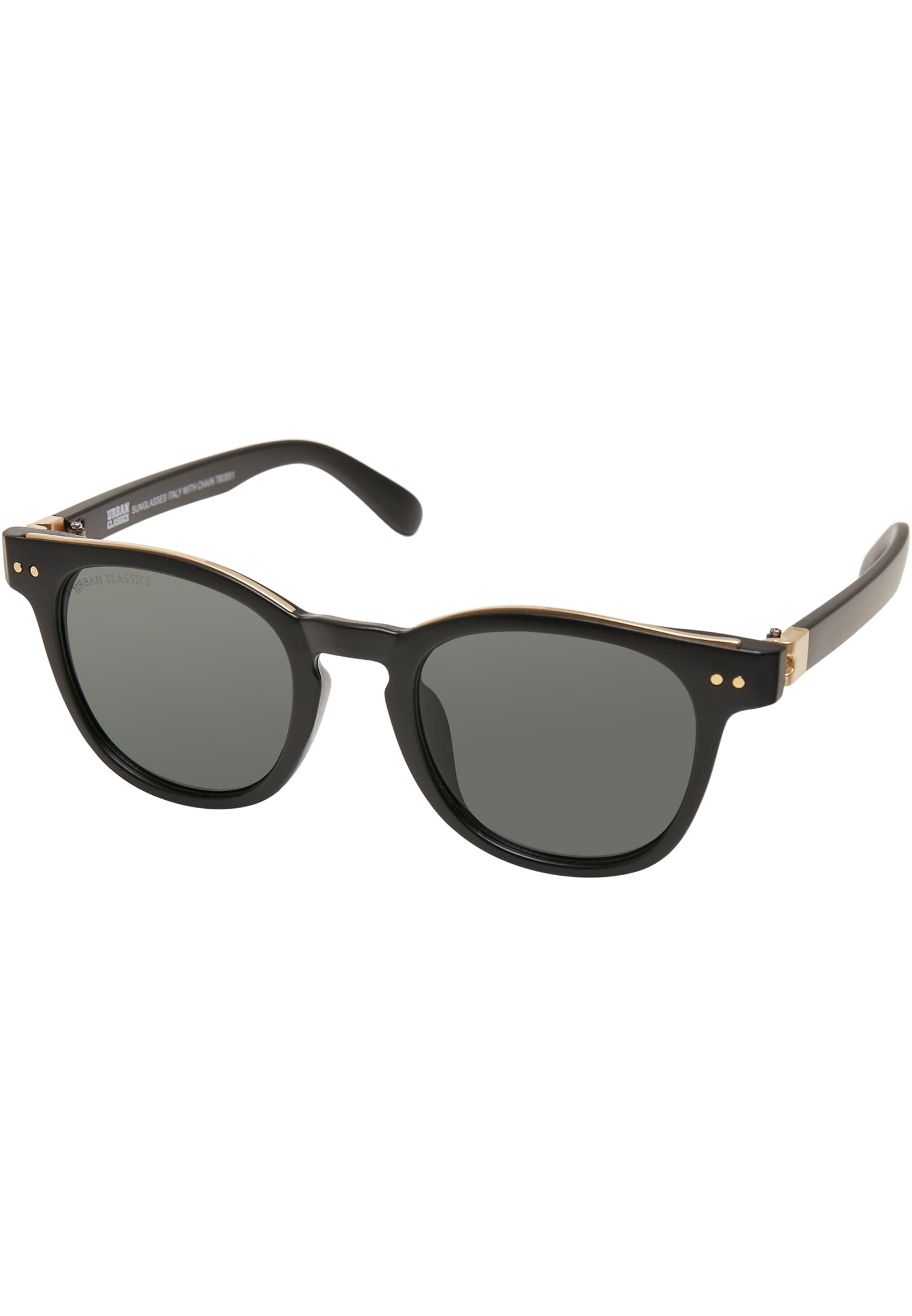 Sunglasses Italy with chain | black/gold/gold