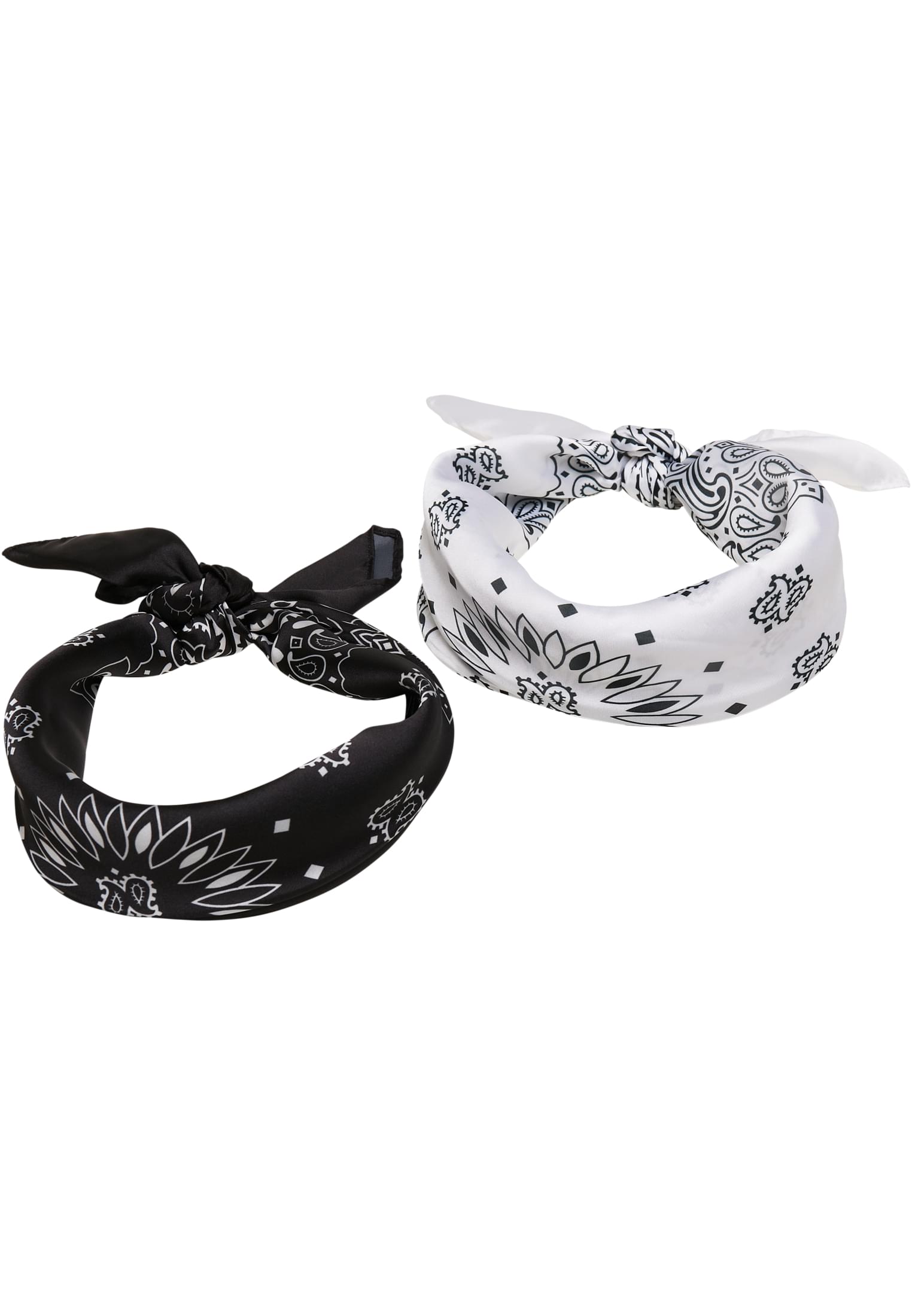 Satin Bandana 2-Pack | black/white