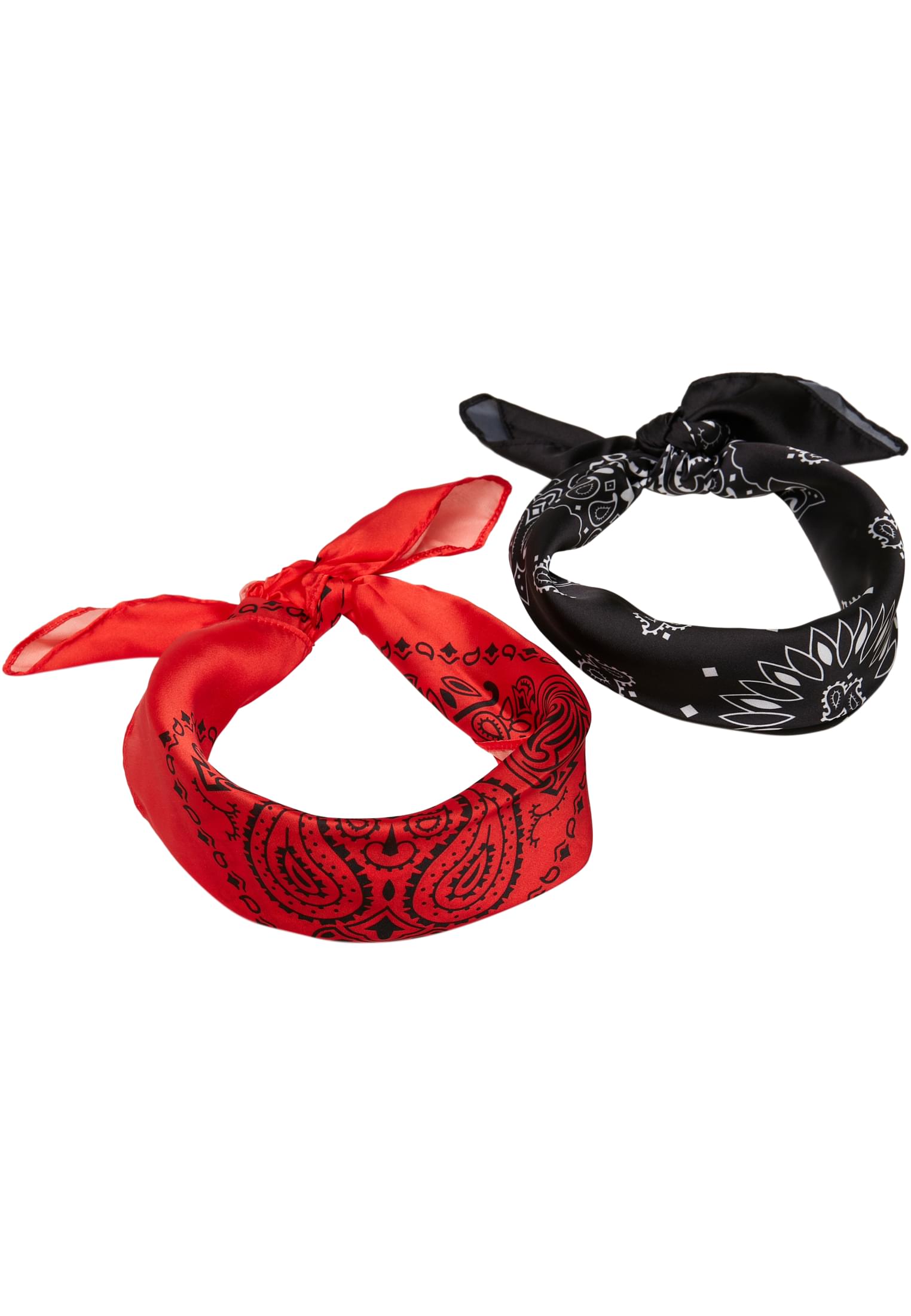 Satin Bandana 2-Pack | black/red