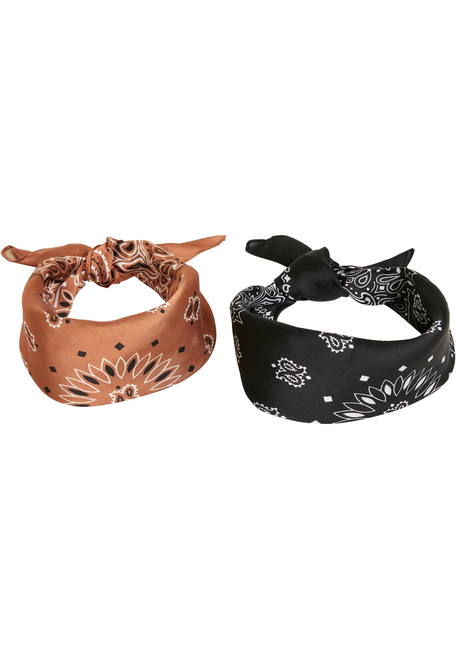 Satin Bandana 2-Pack | black+cognac