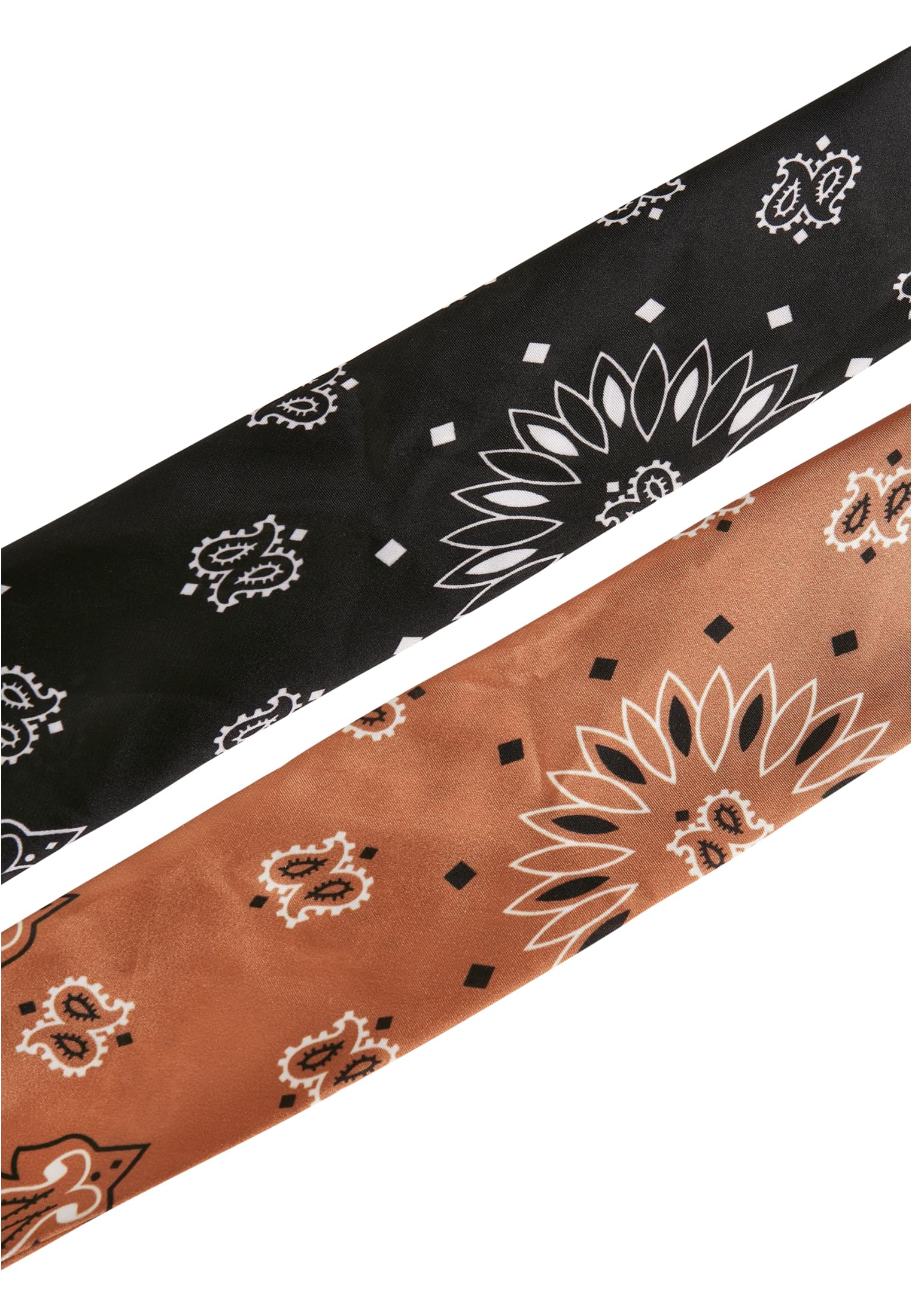 Satin Bandana 2-Pack | black+cognac