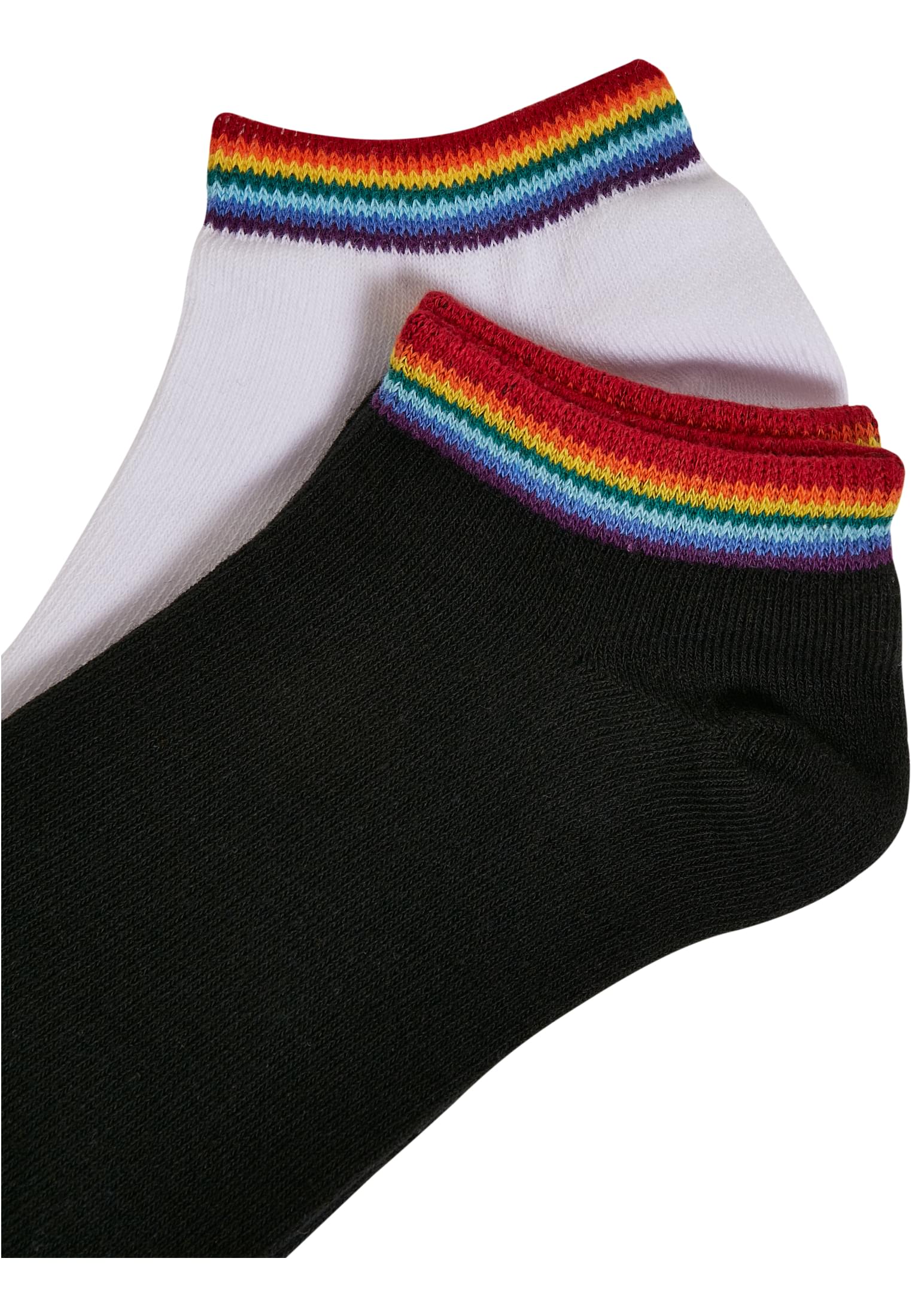 Rainbow Socks No Show 4-Pack | black/white